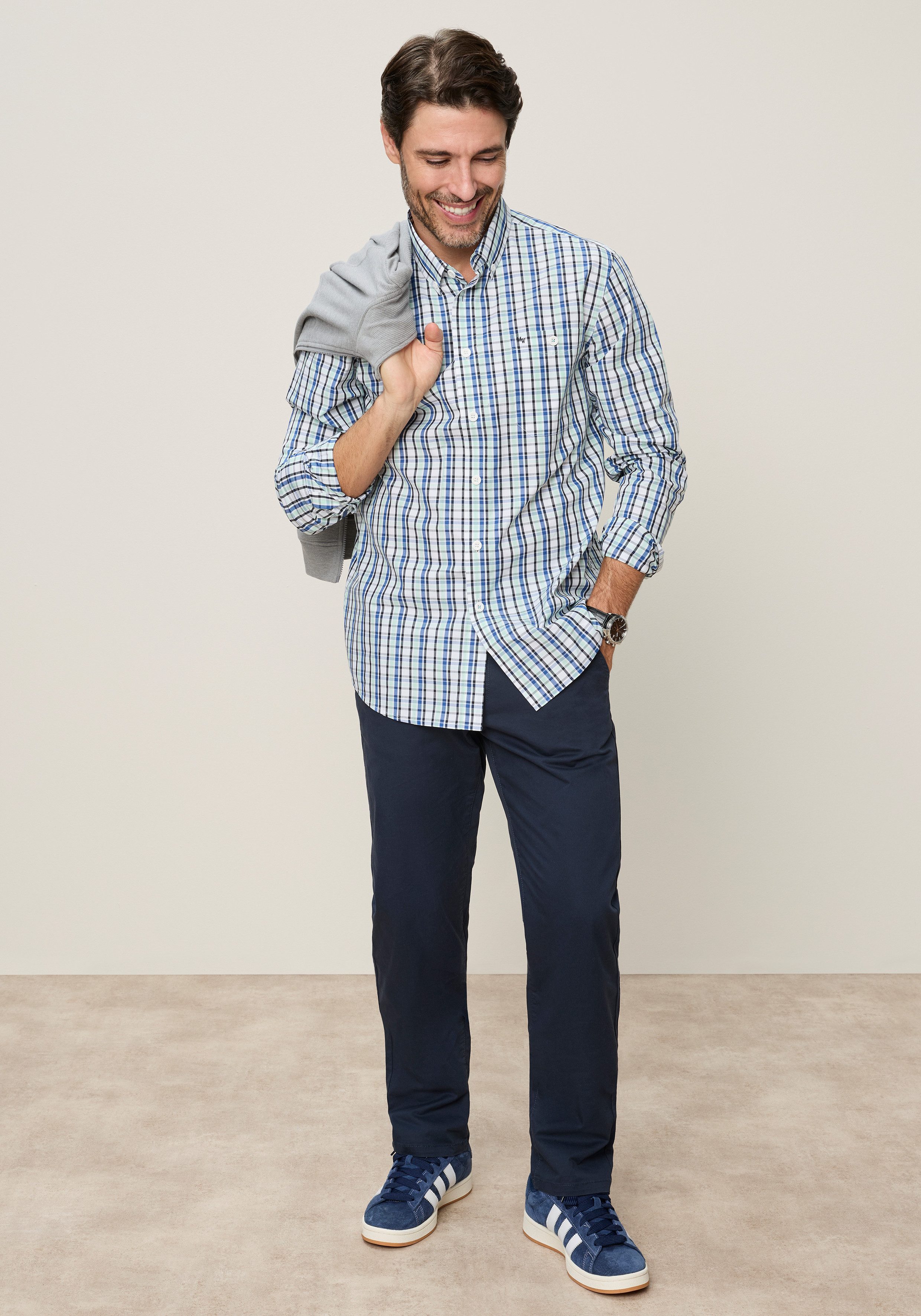 Man's World Karohemd Zeitloses Karohemd im Regular Fit – vielseitig kombinierbar