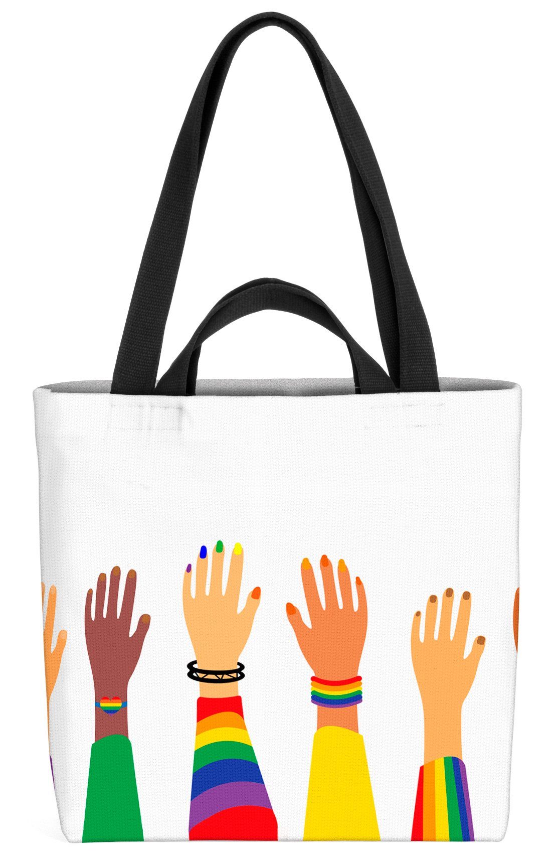 Regenbogen Armband VOID (1-tlg), Menschen Hände flag pride Gay Hands Familie Henkeltasche Pride