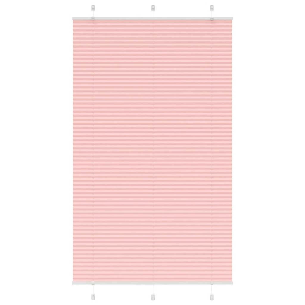 vidaXL Jalousie Plissee Rosa 115x200 cm Stoffbreite 114,4 cm Polyester