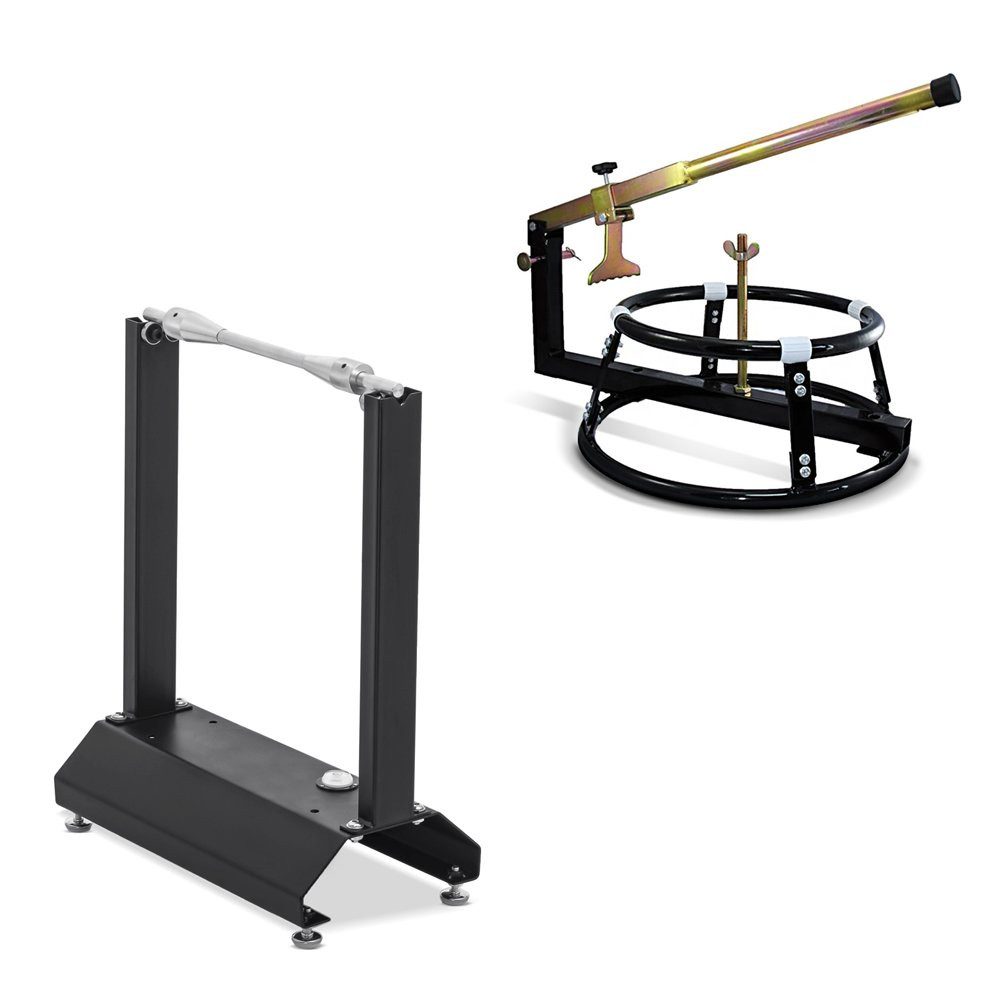ConStands Reifenmontagemaschine Motorrad Reifenmontiergerät + Wuchtbock Set WO-1+WU-1 # sw