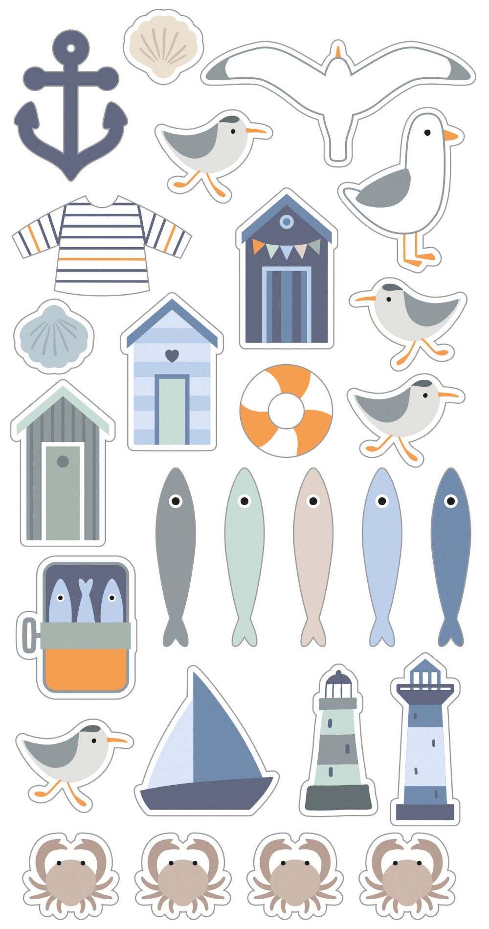 Artemio Sticker Sticker Marée Haute, (27-tlg), 27 Stück