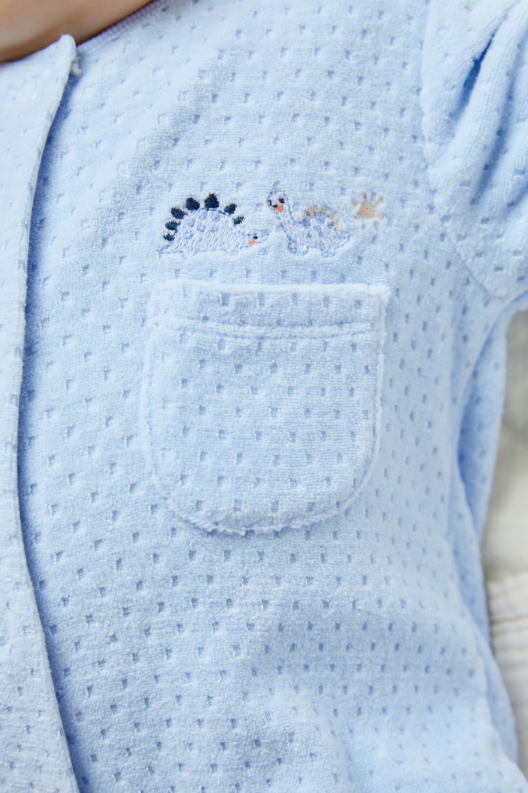 Pyjama-Set Schlafoverall Velours aus Blue Next Pale (1-tlg)