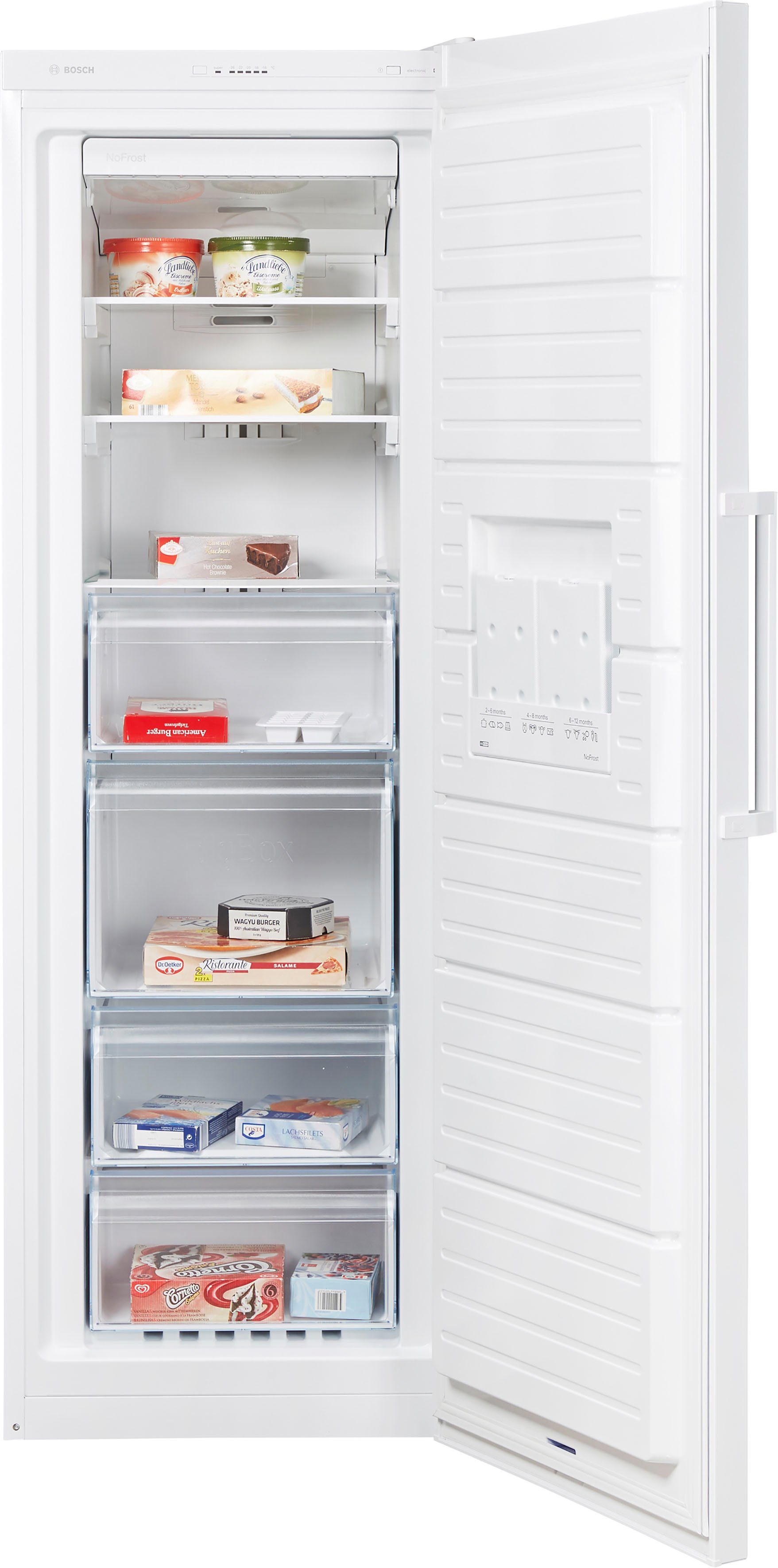BOSCH Gefrierschrank Serie 4 GSN33VWEP, 176 cm hoch, 60 cm breit, Kein Abtauen, No Frost und hohe Flexibilität dank variabler Schubladen