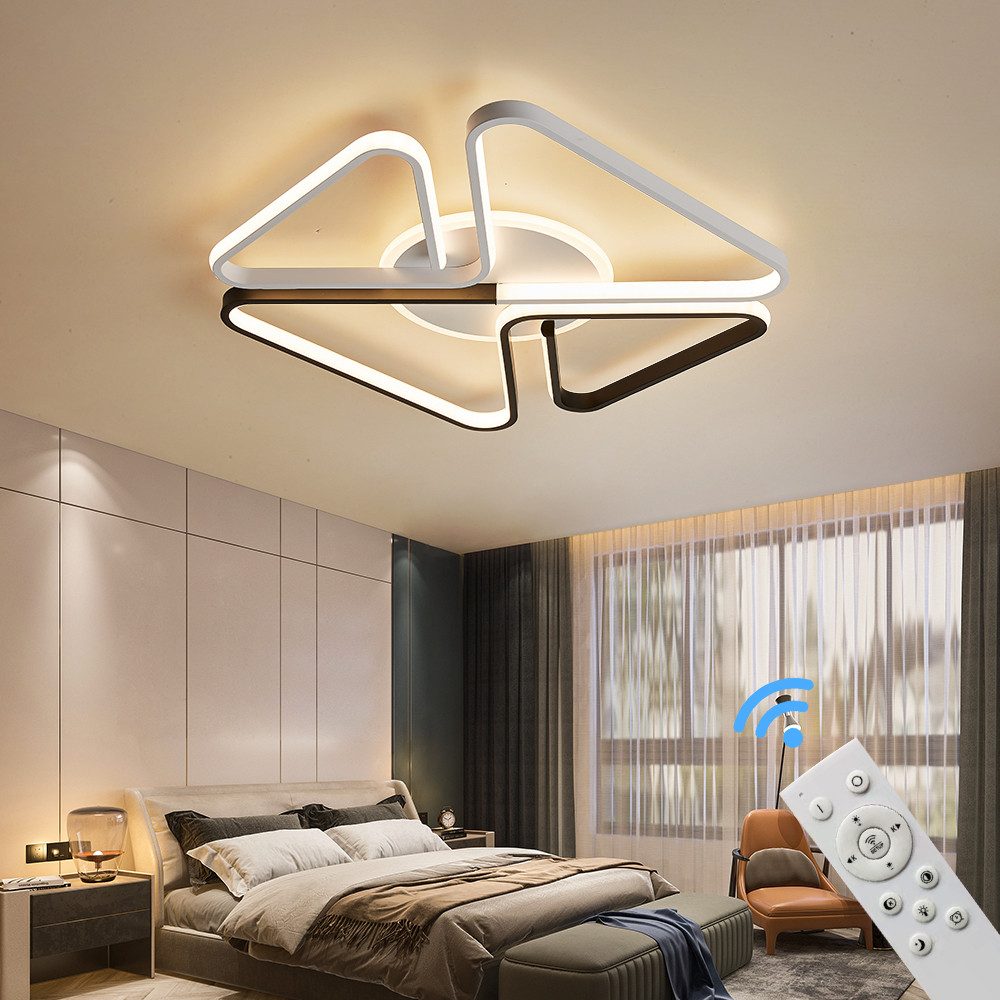 Eurohandisplay LED Deckenleuchte LED Deckenleuchte Deckenlampe Fernbedienung Farbton steuerbar dimmbar, LED fest integriert, Warm- bis Kaltweiß, Mit Fernbedienung Lichtfarbe und Helligkeit einstellbar