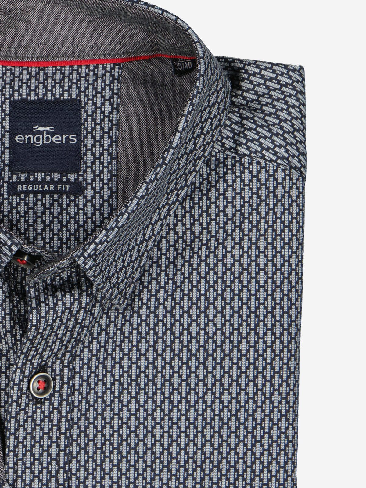 Engbers Langarmhemd Herren Langarm-Hemd gemustert, Sand günstig online kaufen