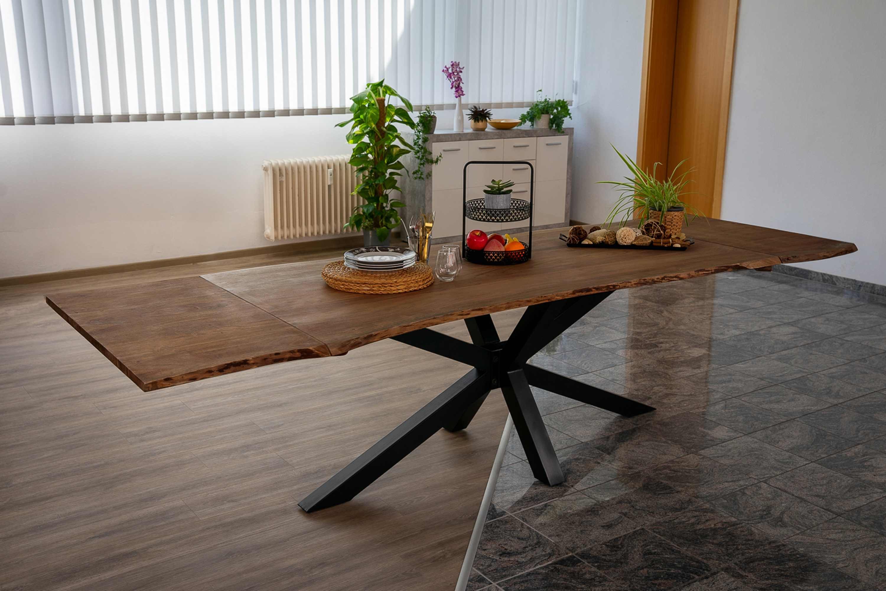Loreno® Baumkantentisch Jannik, Akazienholz, Baumkante massiv, günstig online kaufen