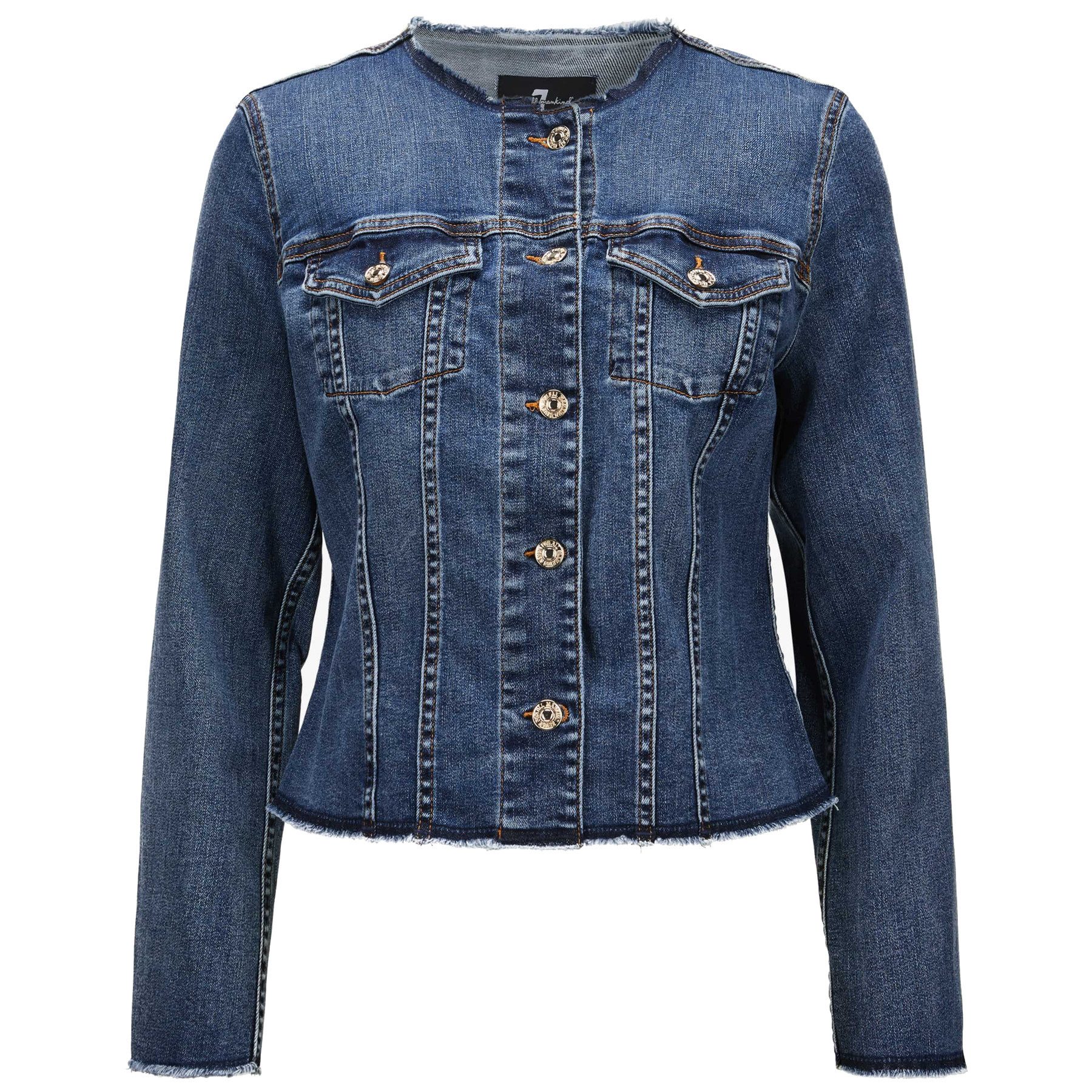 SEVEN FOR ALL MANKIND 5-Pocket-Jeans SEVEN FOR ALL MANKIND Jeansjacke VICKY JACKET SOHO DARK - Blau