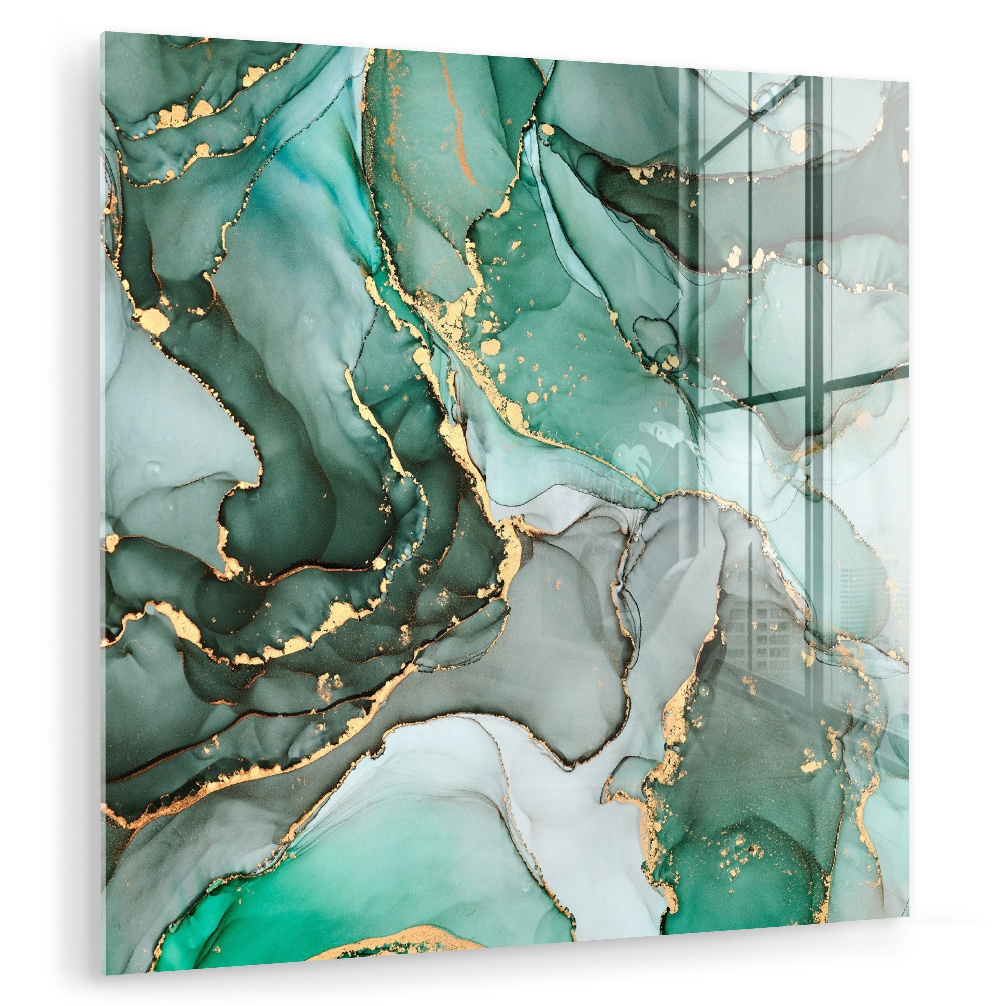 MuchoWow Acrylglasbild Gold - Marmor - günstig online kaufen