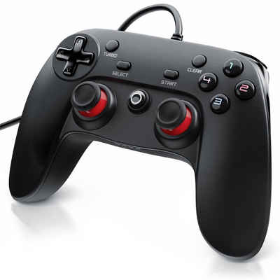 CSL Gaming-Controller (1 St., PC & PS3 Gamepad, Dual Vibration, Turbo Funktion, Direct & X-Input)