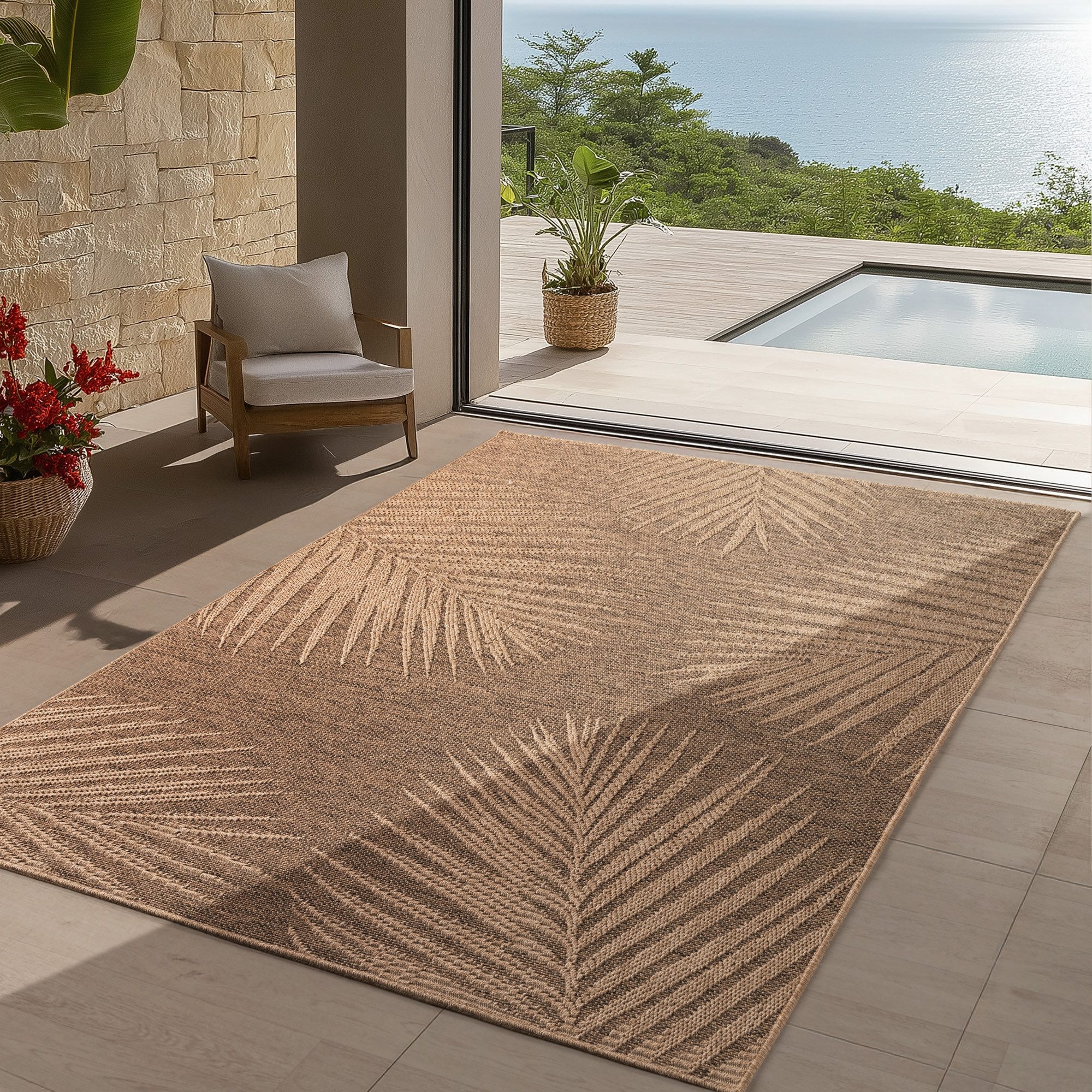 Teppium Teppich Natürlicher Jute-Optik Outdoor-Stil, Rechteckig, günstig online kaufen