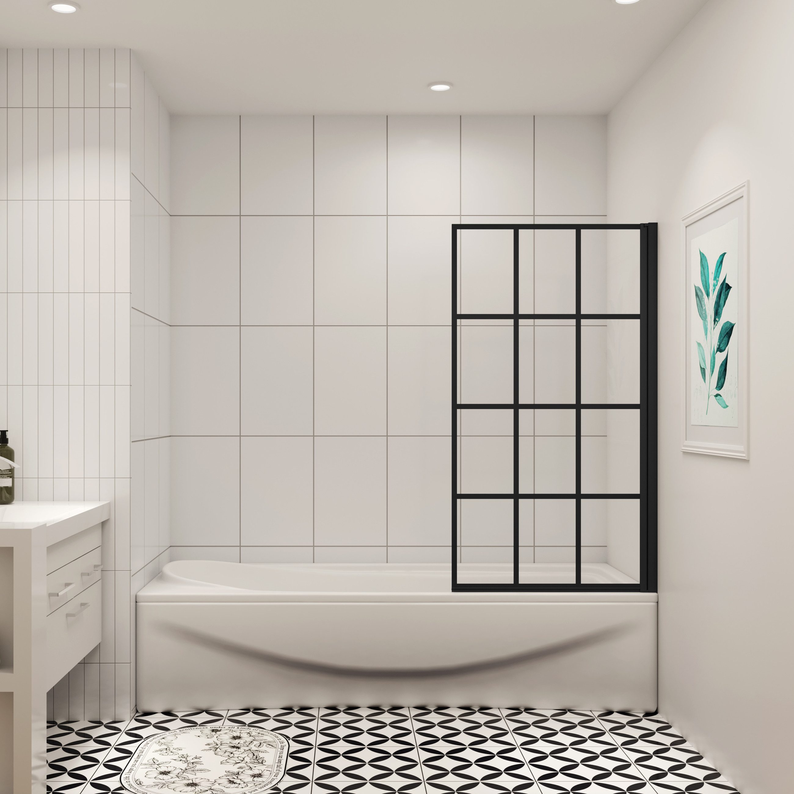 duschspa Badewannenaufsatz 80x140cm ESG Drehwand mit Gitter Duschabtrennung günstig online kaufen