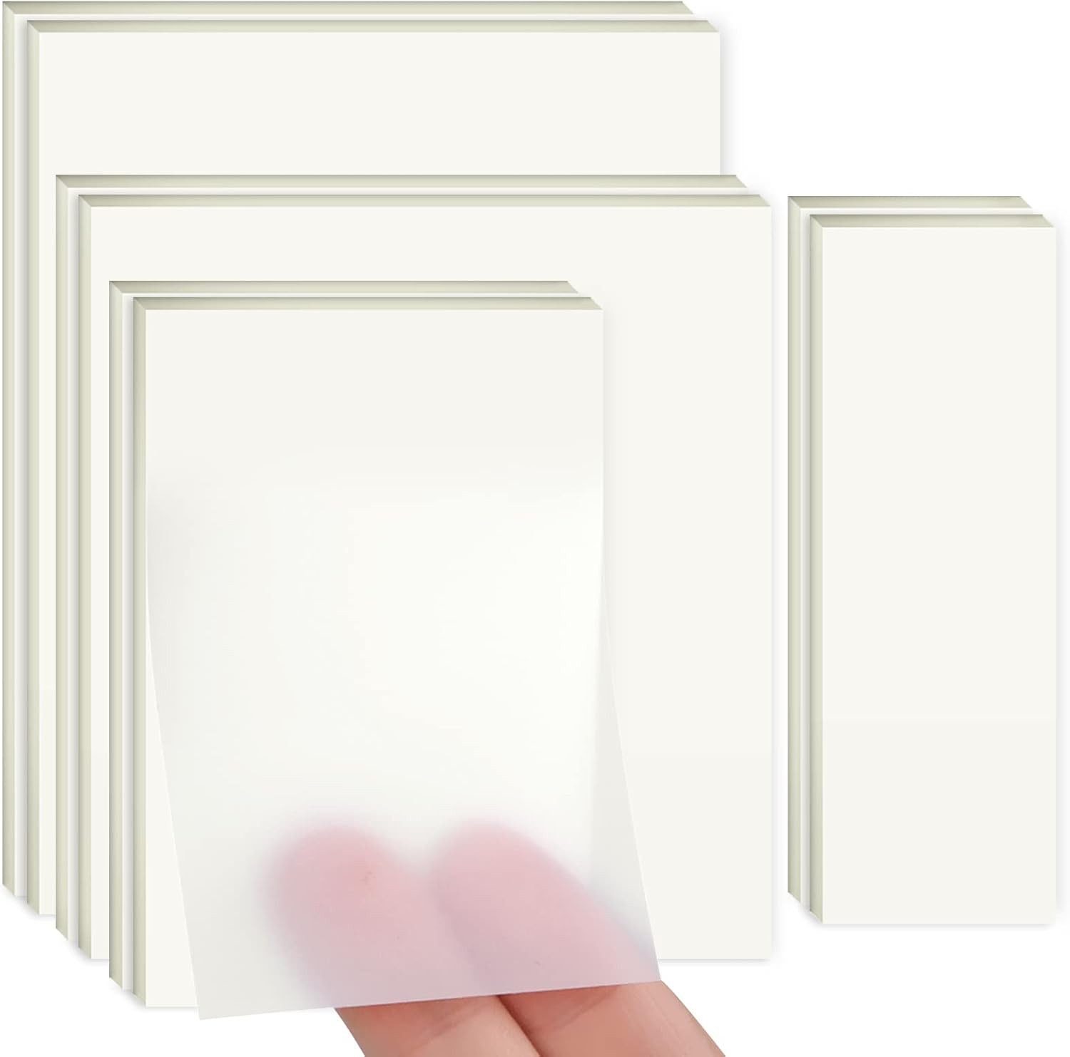 FELIXLEO Bastelkartonpapier Transparente Haftnotizen Wiederbeschreibbar Klar