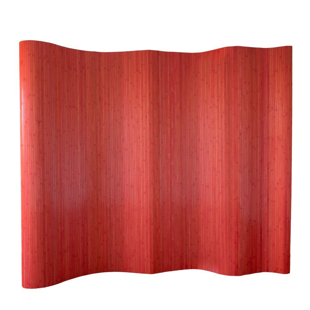 rot Homestyle4u Sichtschutz Trennwand Bambus Raumteiler Paravent