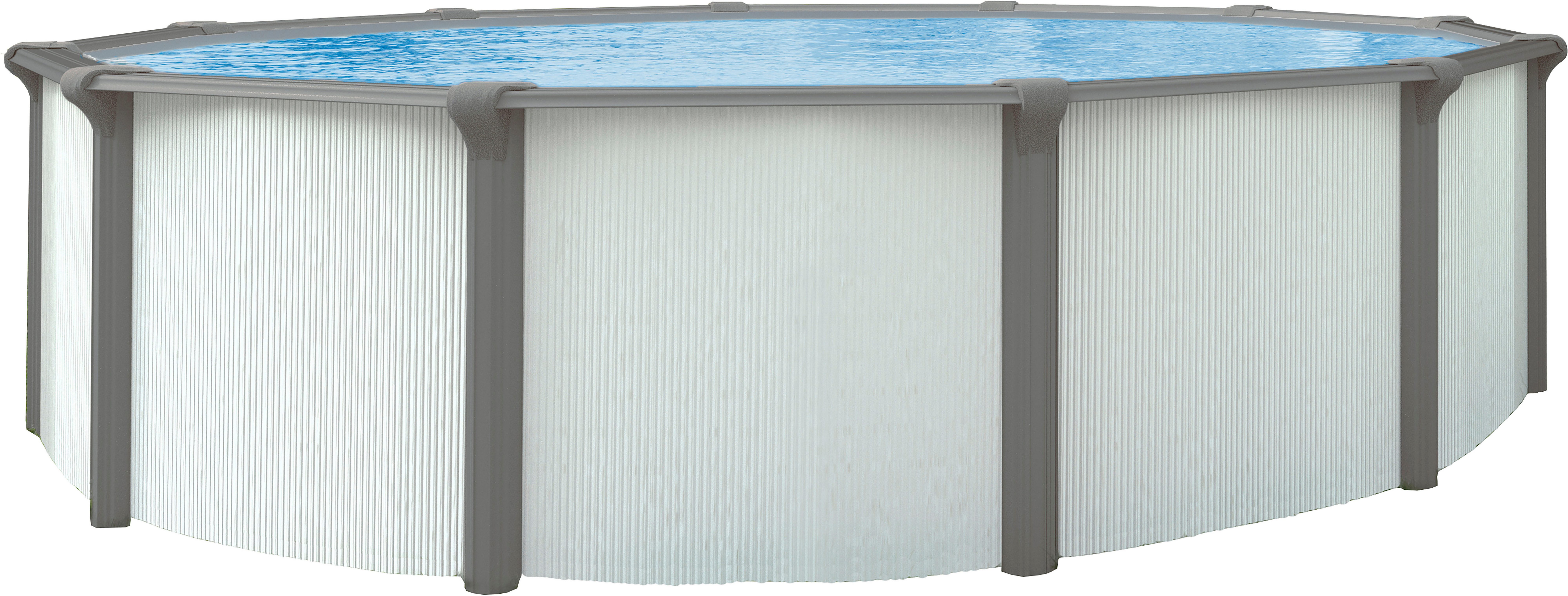 KWAD Rundpool Green line Evolution (Komplett-Set, 10-tlg), 3,6x1,32 white- design Folie in blau, sand oder grau erhältlich
