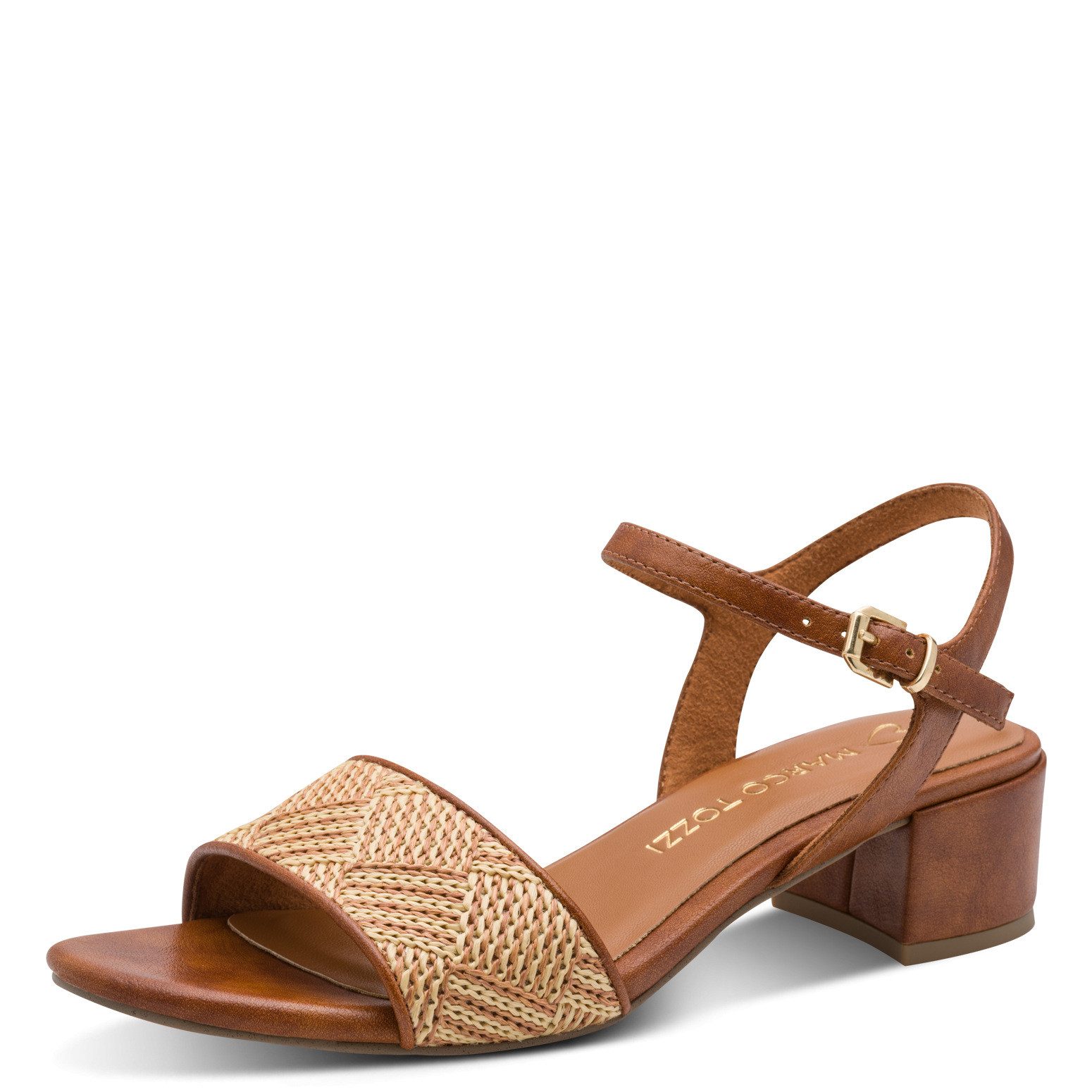 MARCO TOZZI Sandalette Blockabsatz, Sommerschuh, Riemchensandale mit verstellbarer Schnalle