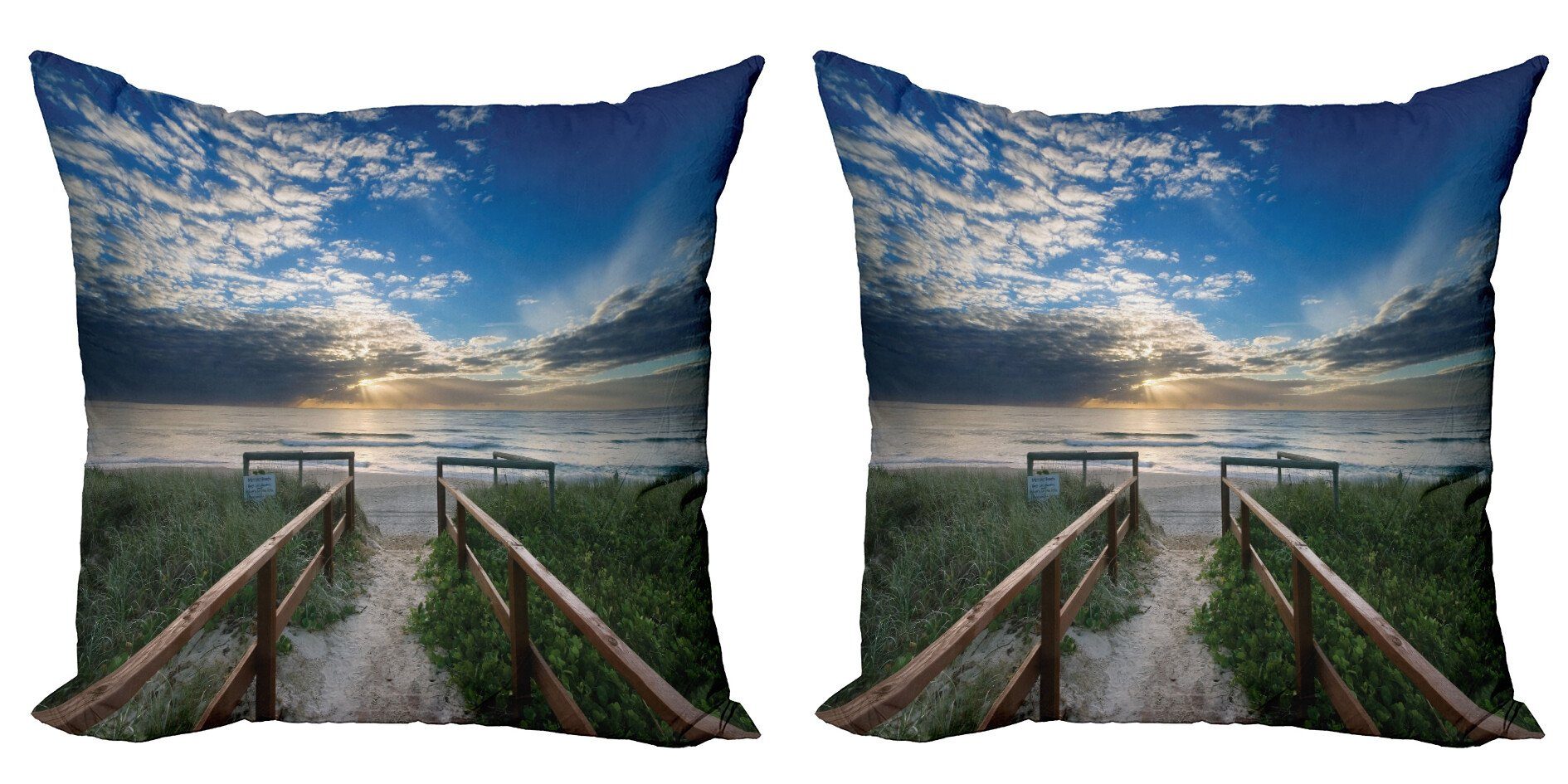 Kissenbezüge Modern Accent Doppelseitiger Digitaldruck, Abakuhaus (2 Stück), Strand Pathway to Sea Schwimmen