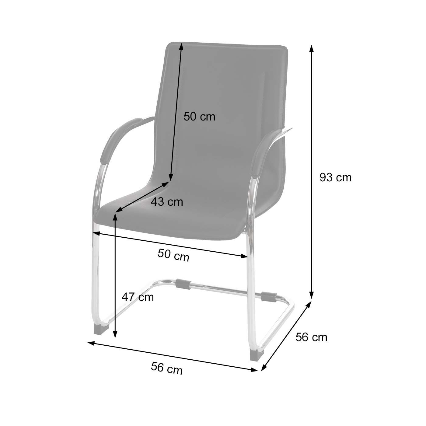 MCW Freischwinger Perm-2 Rutschhemmende/bodenschonende 2er-Set, St), Kippschutz, Kunststoff-Gleiter (Set, 2 braun