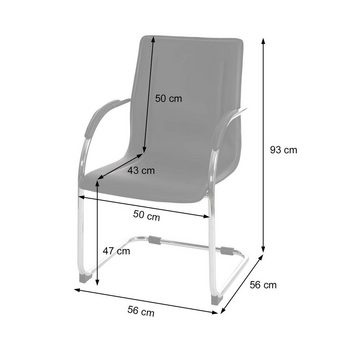 MCW Freischwinger Perm, Mit Kippschutz, Rutschhemmende und bodenschonende Kunststoff-Gleiter