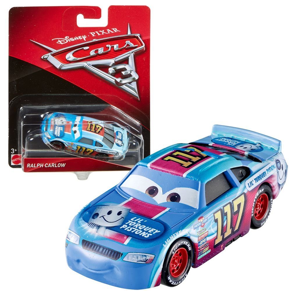 Auswahl 3 Cars Spielzeug-Rennwagen Lil Ralph Fahrzeuge Mattel Carlow Autos Modelle Cars / Disney Cast Torquey 1:55 Disney