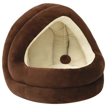 vidaXL Tierbett Katzenbett 40x40x35 cm Braun und Creme