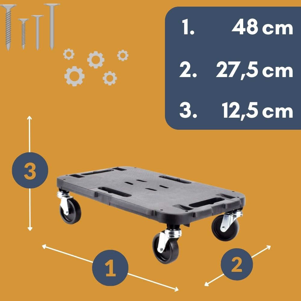 GarPet Transportroller 4er Set Transport Roller Rollbrett Werkstatt Pflanzen Möbel Pflanzen