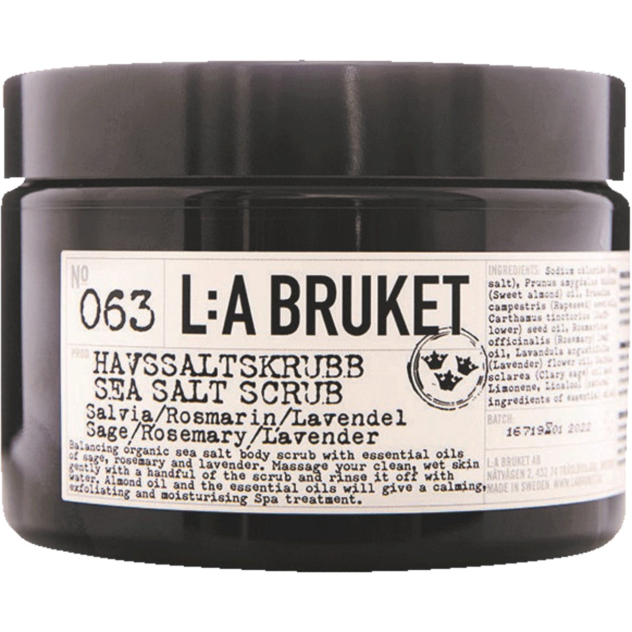 L:A BRUKET Gesichtspeeling 063 Salt Scrub Sage / Rosemary / Lavender, für Alle Hauttypen