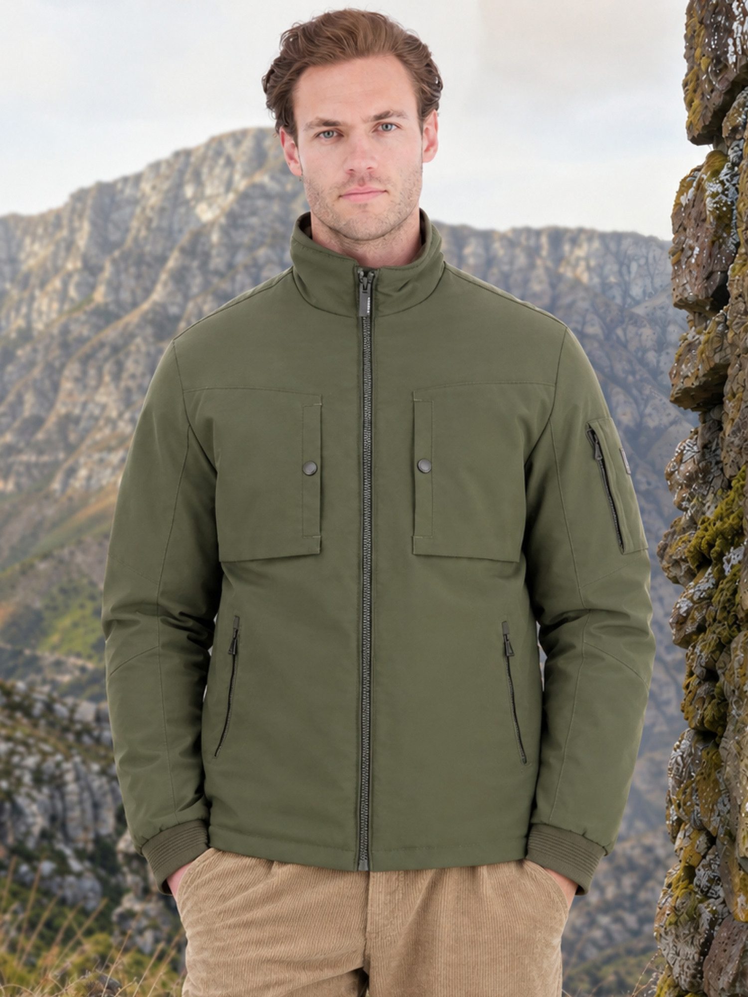 LERROS Outdoorjacke Sportive Jacke aus flexibler Kunstfaser mit Fütterung
