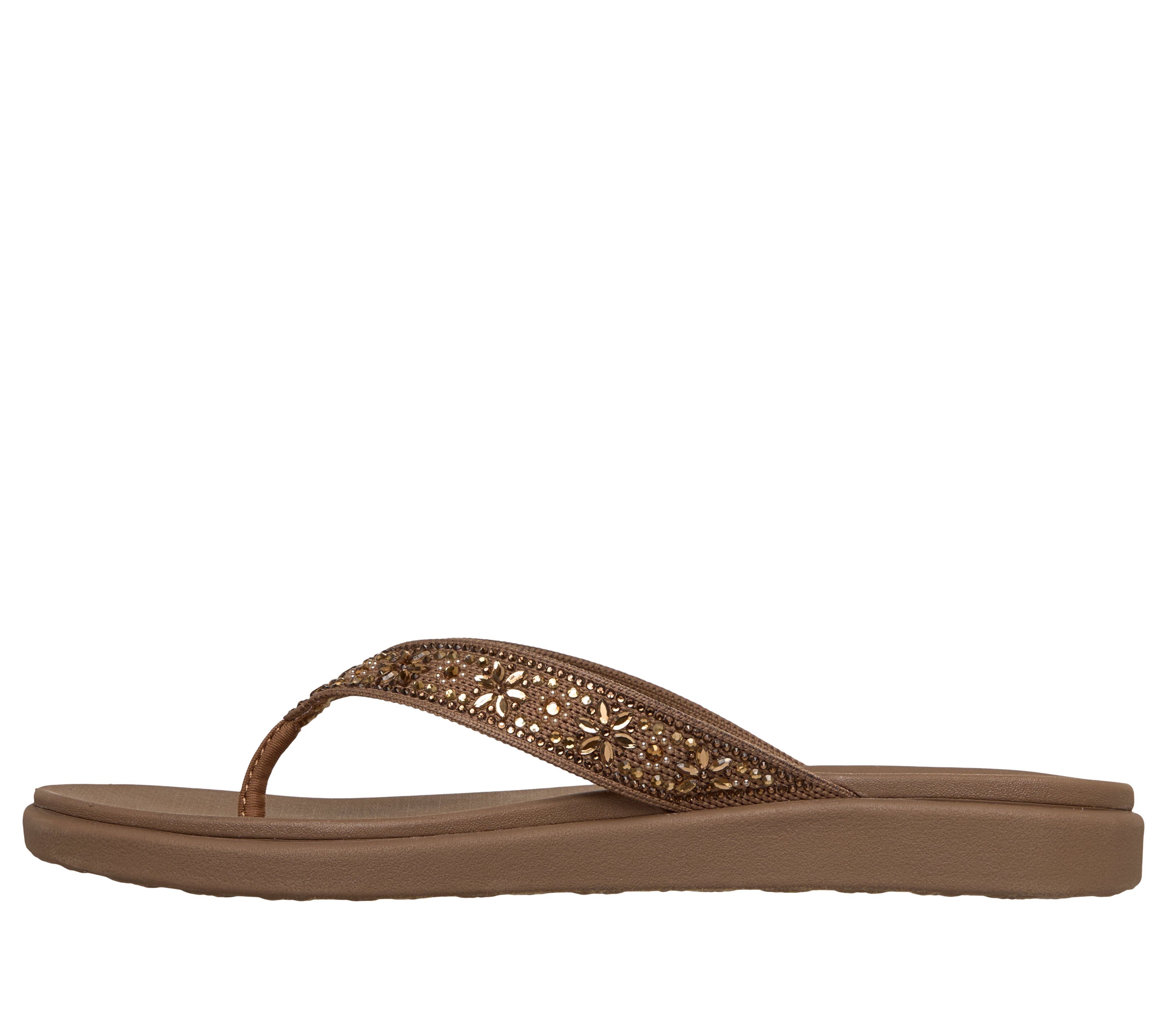 Skechers MEDITATION LUXE Zehentrenner Sommerschuh, Strandschuh, Urlaubsschuh mit Glitzersteine – Bild 4 von 5