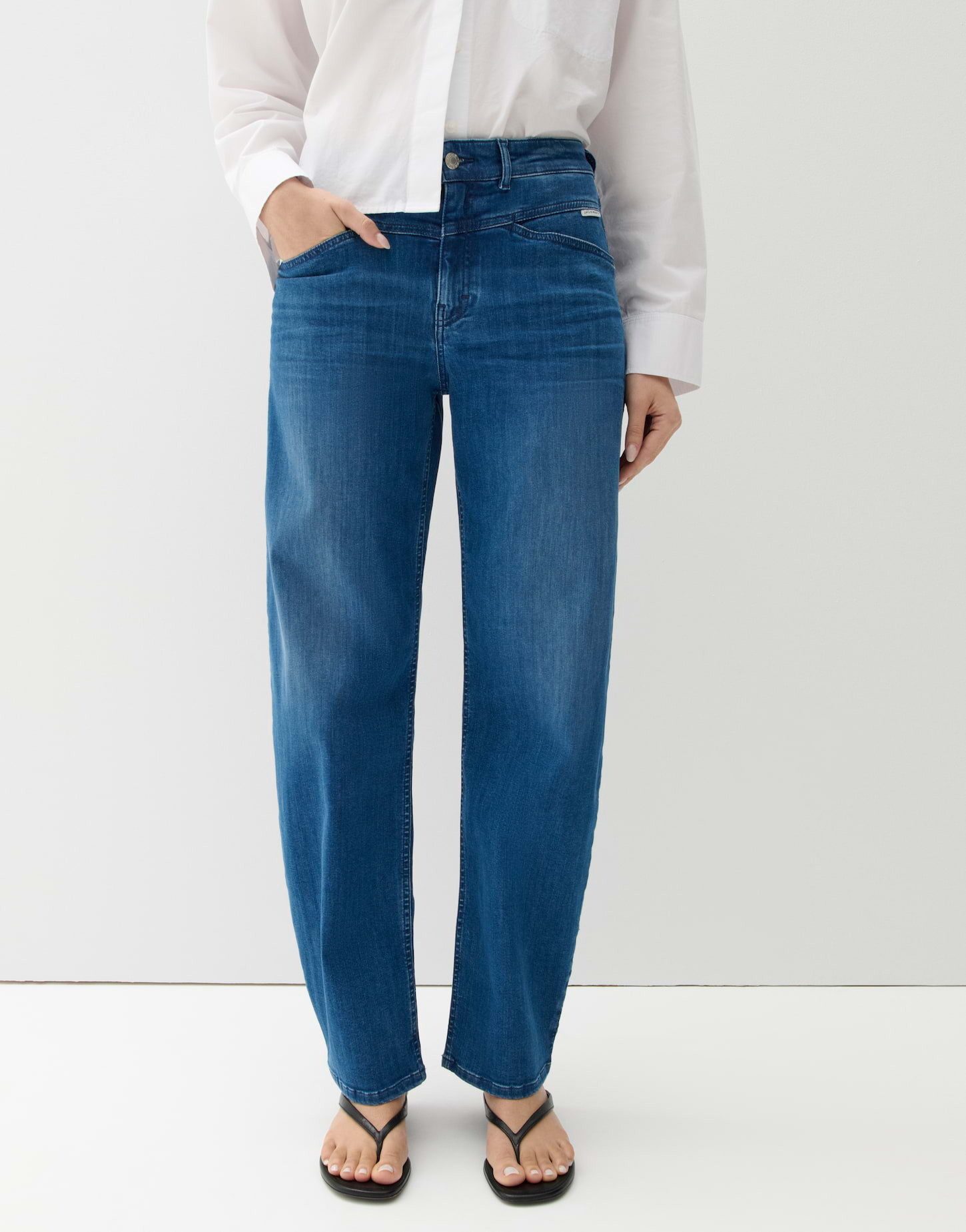 OPUS PANTS Relax-fit-Jeans MARI COSMO Barrel Jeans aus Denim® Mid Rise Vielseitig kombinierbar für Looks