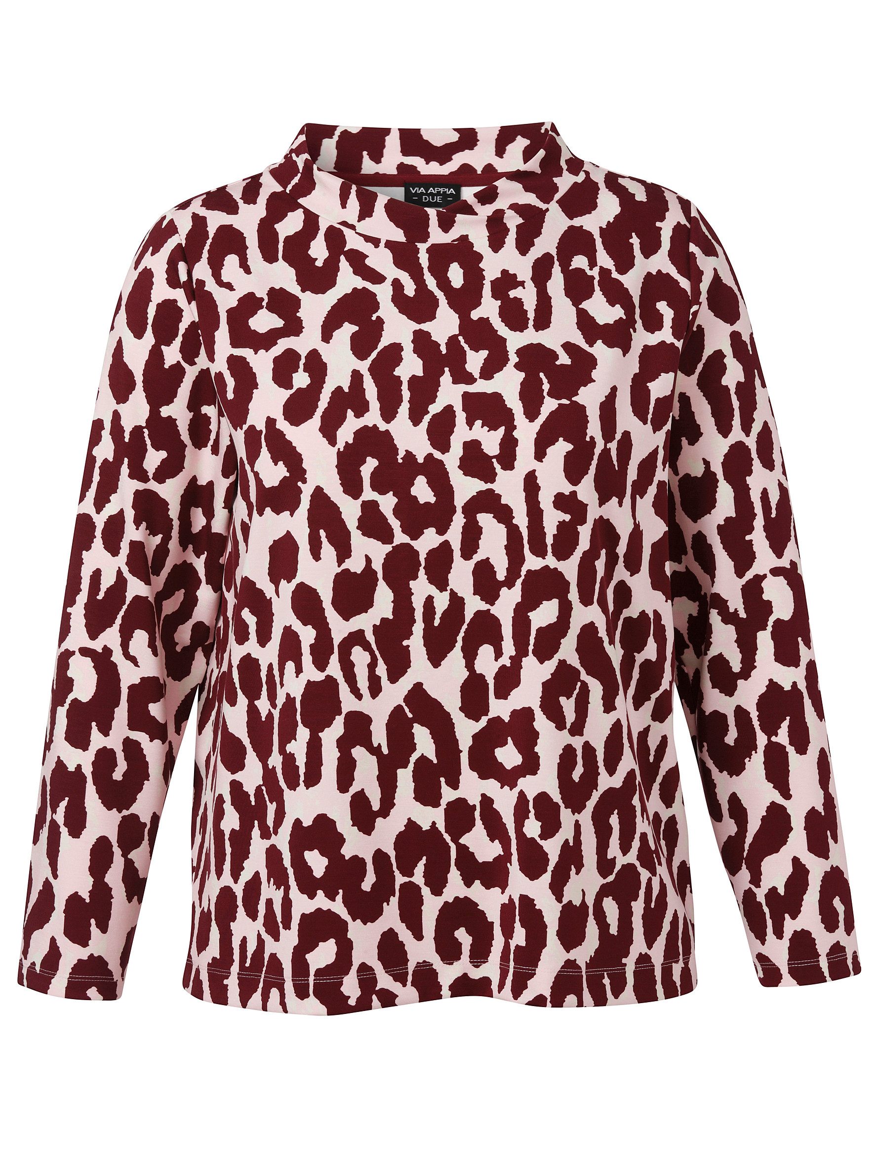 VIA APPIA Sweatshirt Sweatshirt Kragen 1/1 Arm 613 bordeaux multico