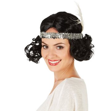 dressforfun Kostüm-Perücke Frauenperücke Charlston mit Kopfband