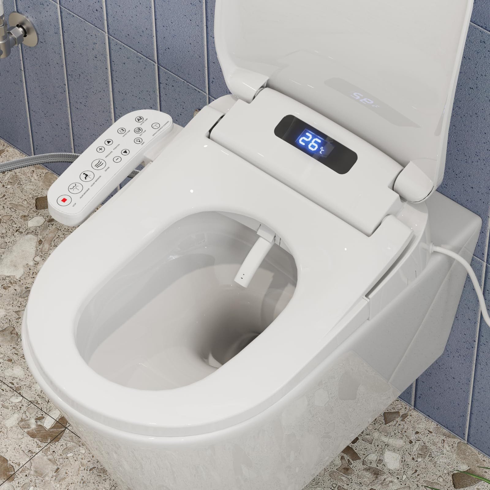 HOROW Dusch-WC-Sitz Bidet Dusch WC Aufsatz, Elektrischer Bidet Sitz mit Fer günstig online kaufen