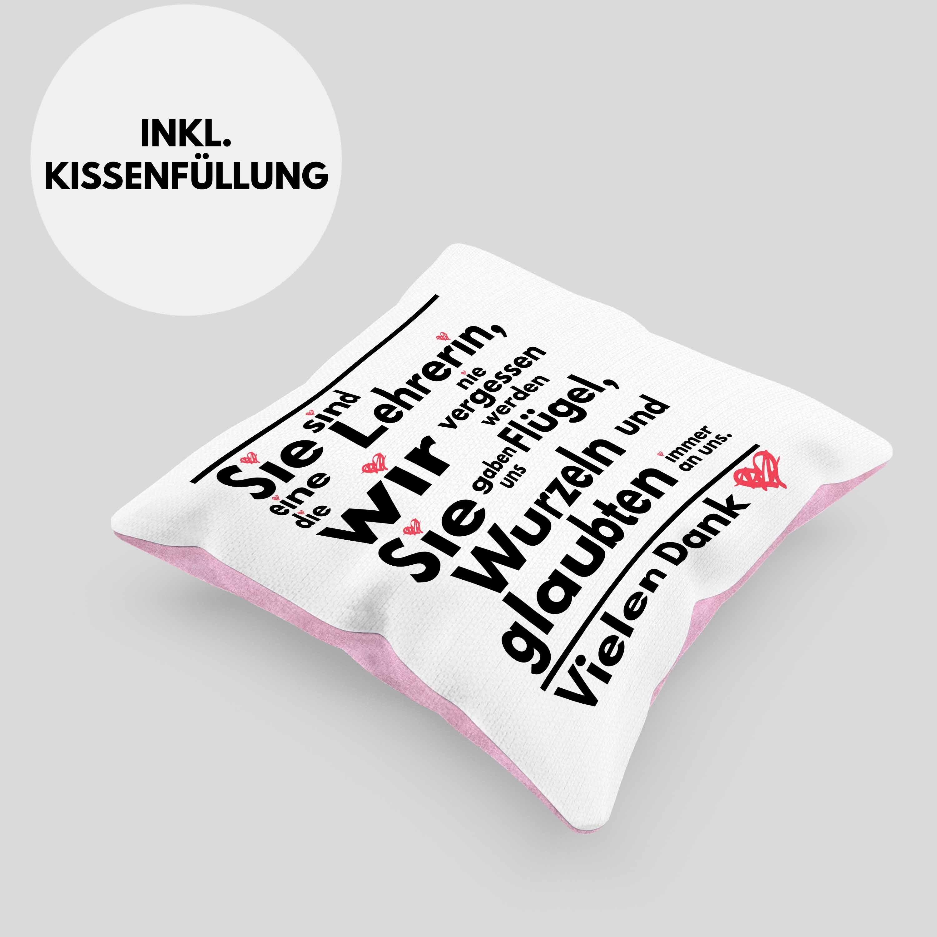 Trendation Dekokissen Trendation - Abschiedsgeschenk Lehrerin Kissen Geschenk zum Abschied K