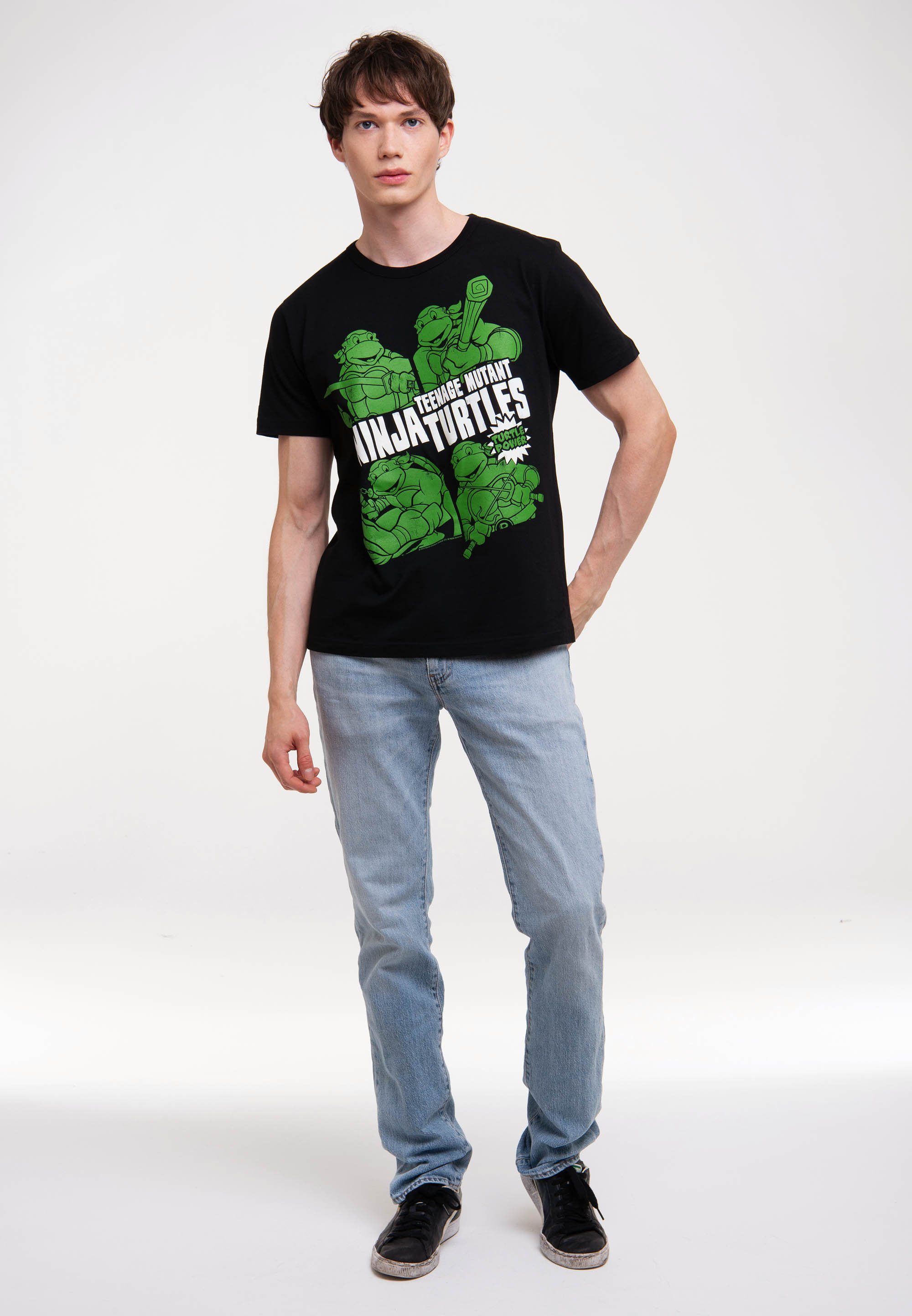 LOGOSHIRT T-Shirt Ninja Turtles - Turtle Power mit lizenziertem Print
