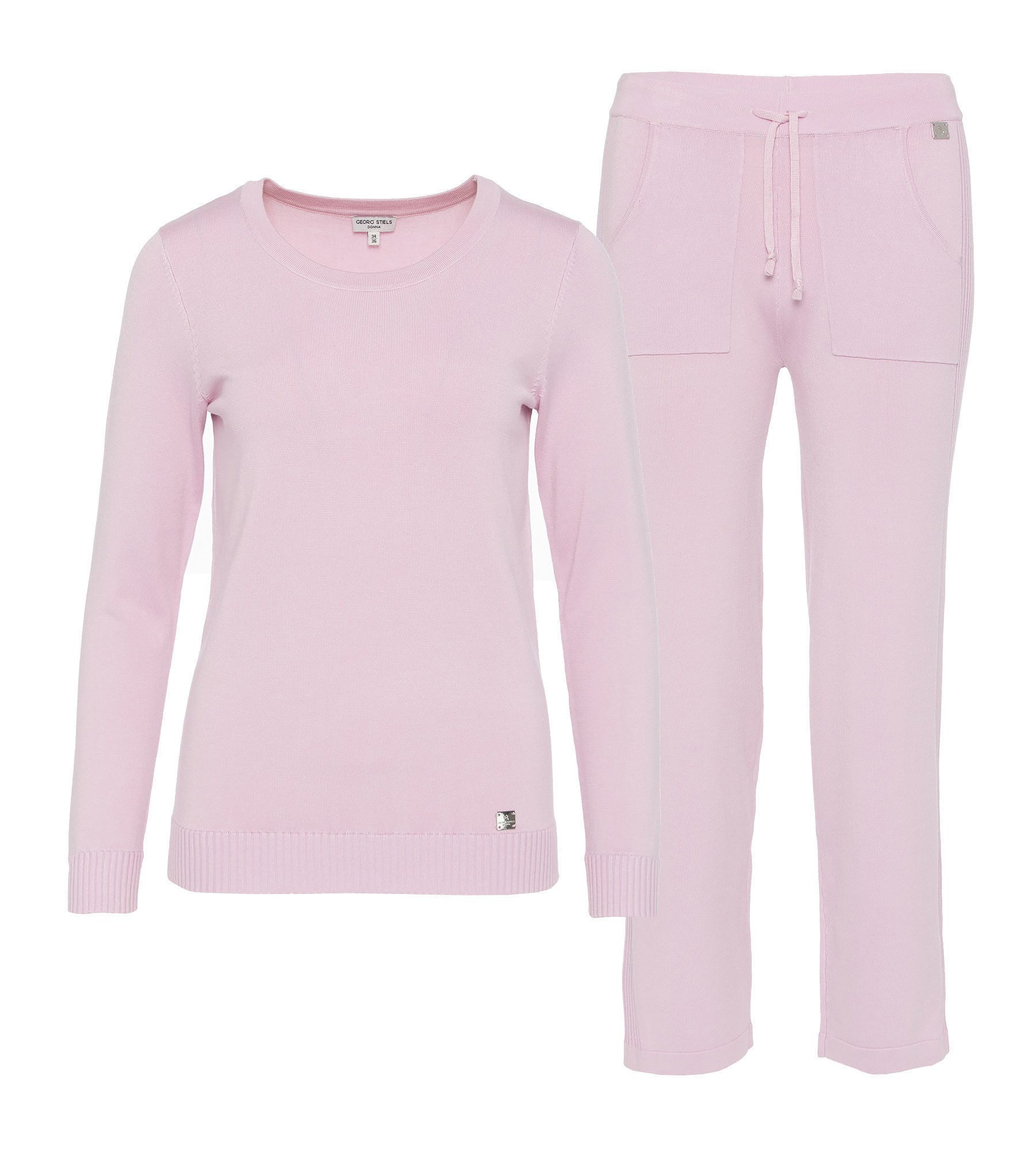 Georg Stiels Sweatshirt Hose Figurbetont (2-tlg) mit feinstrick günstig online kaufen