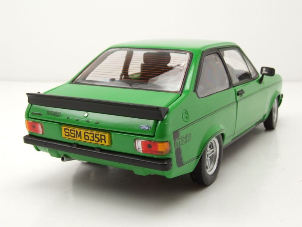 Sun Star Modellauto Ford Escort MK2 RS Mexiko RHD 1976 grün, Maßstab 1:18
