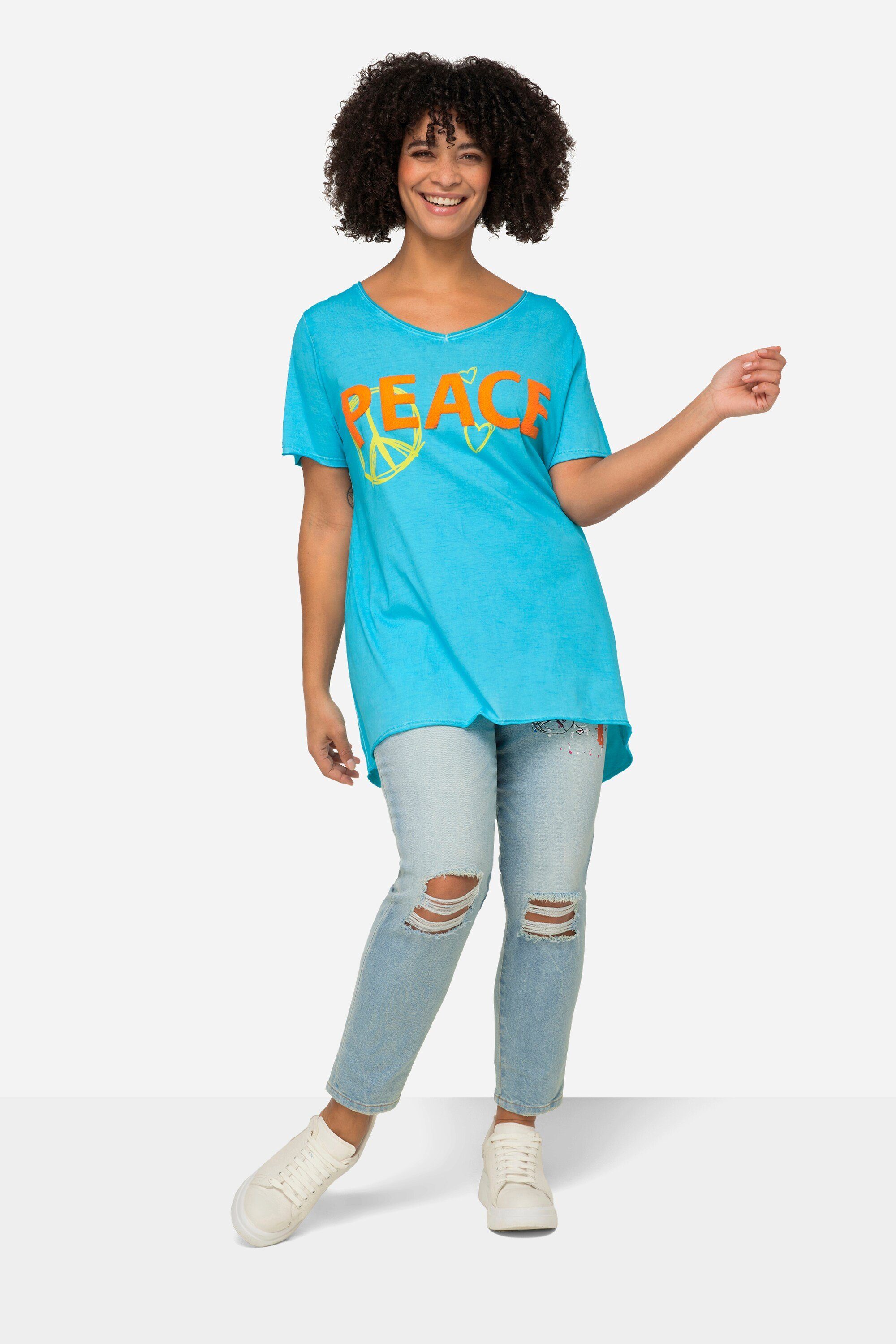 Angel of Style T-Shirt T-Shirt PEACE Druck Rundhals Halbarm