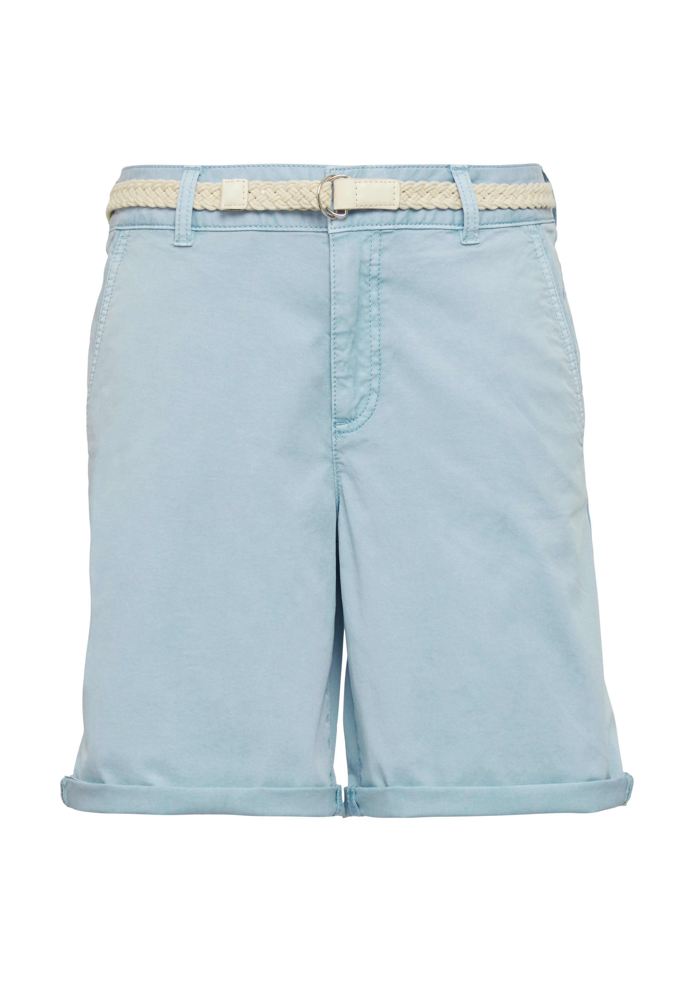 s.Oliver Chinoshorts Sommerhose mit geflochtenem Gürtel