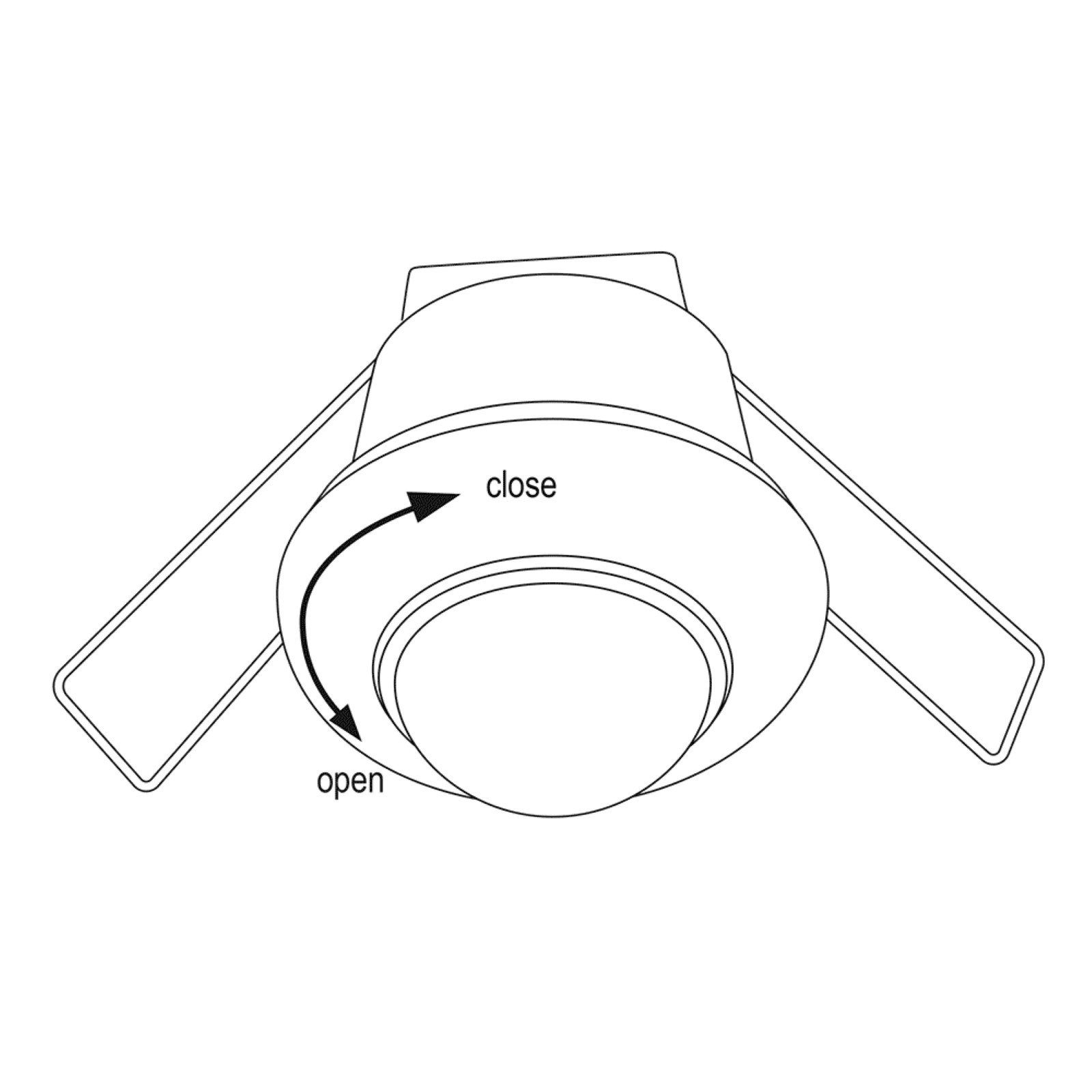 SEBSON Bewegungsmelder Mini Infrarot Sensor Unterputz Decke, Reichweite 6m 360° - Ø50x66mm, programmierbar, Einbauloch: Ø42mm, LED geeignet 400W, 230V, 3 Draht