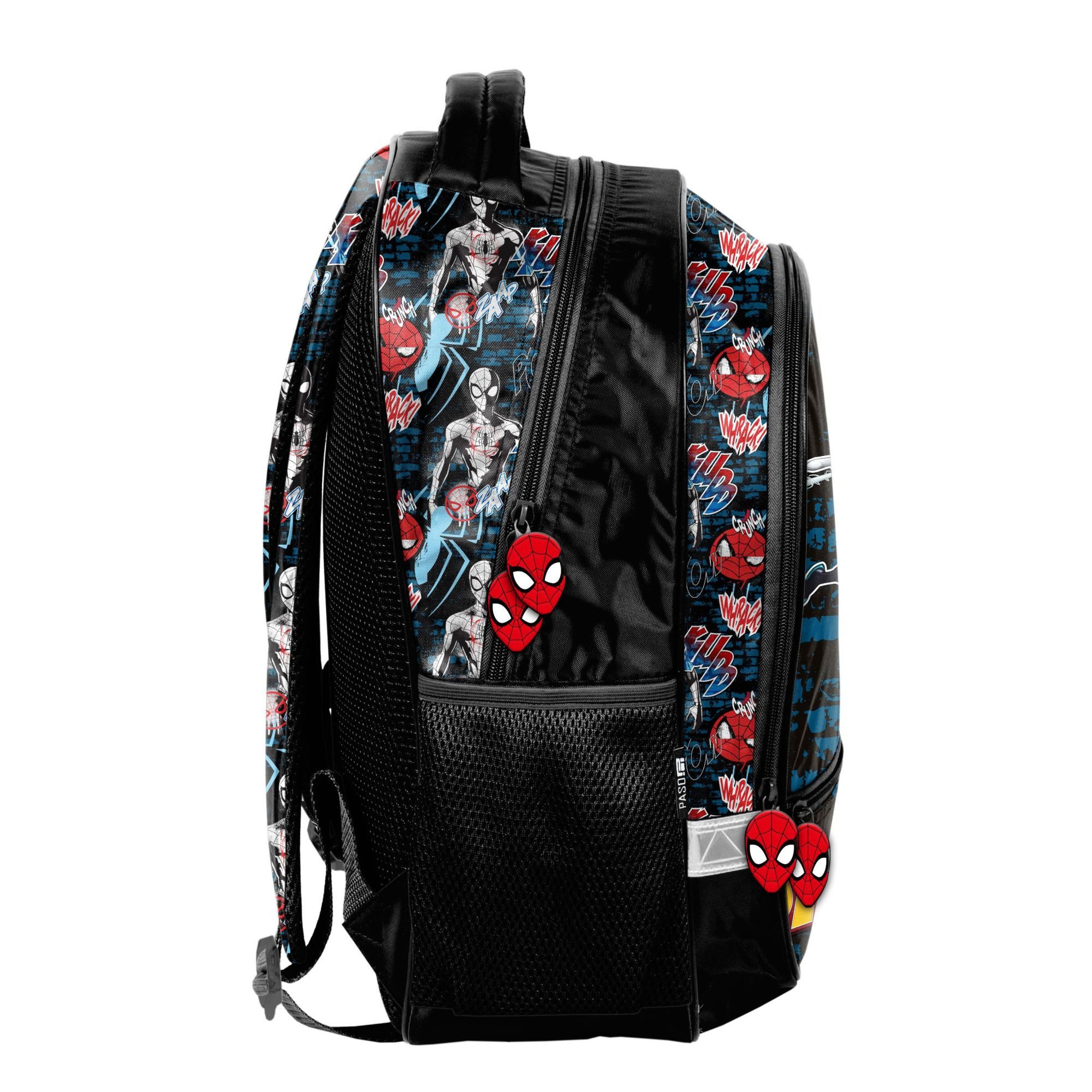 PASO Schulranzen Kinderrucksack/Schulranzen 38 x 28 x 15 cm - Spider-Man - Schwarz