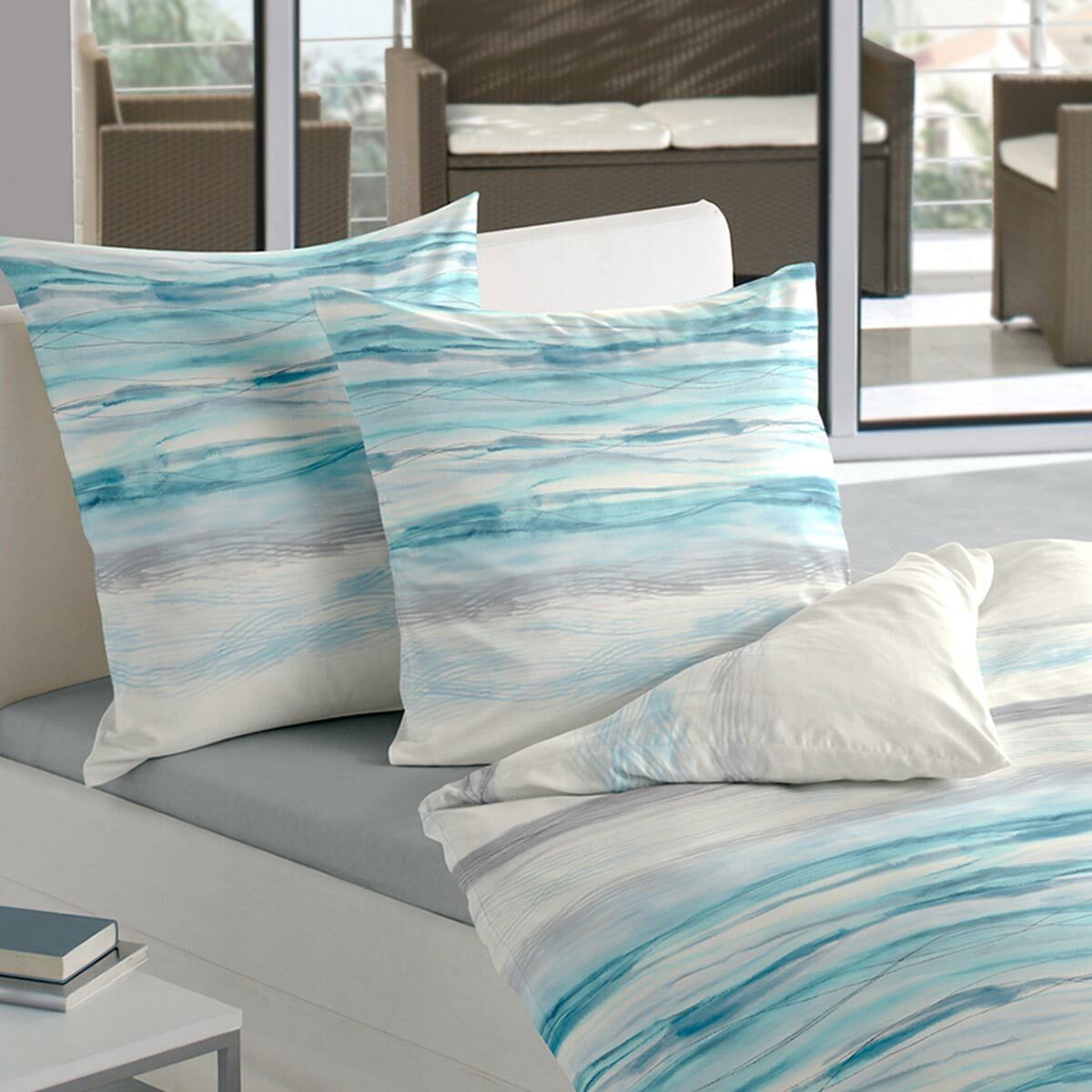 TRAUMSCHLAF Bettwäsche Wellen, Biber, 2 teilig, hochwertige Biber Qualität günstig online kaufen