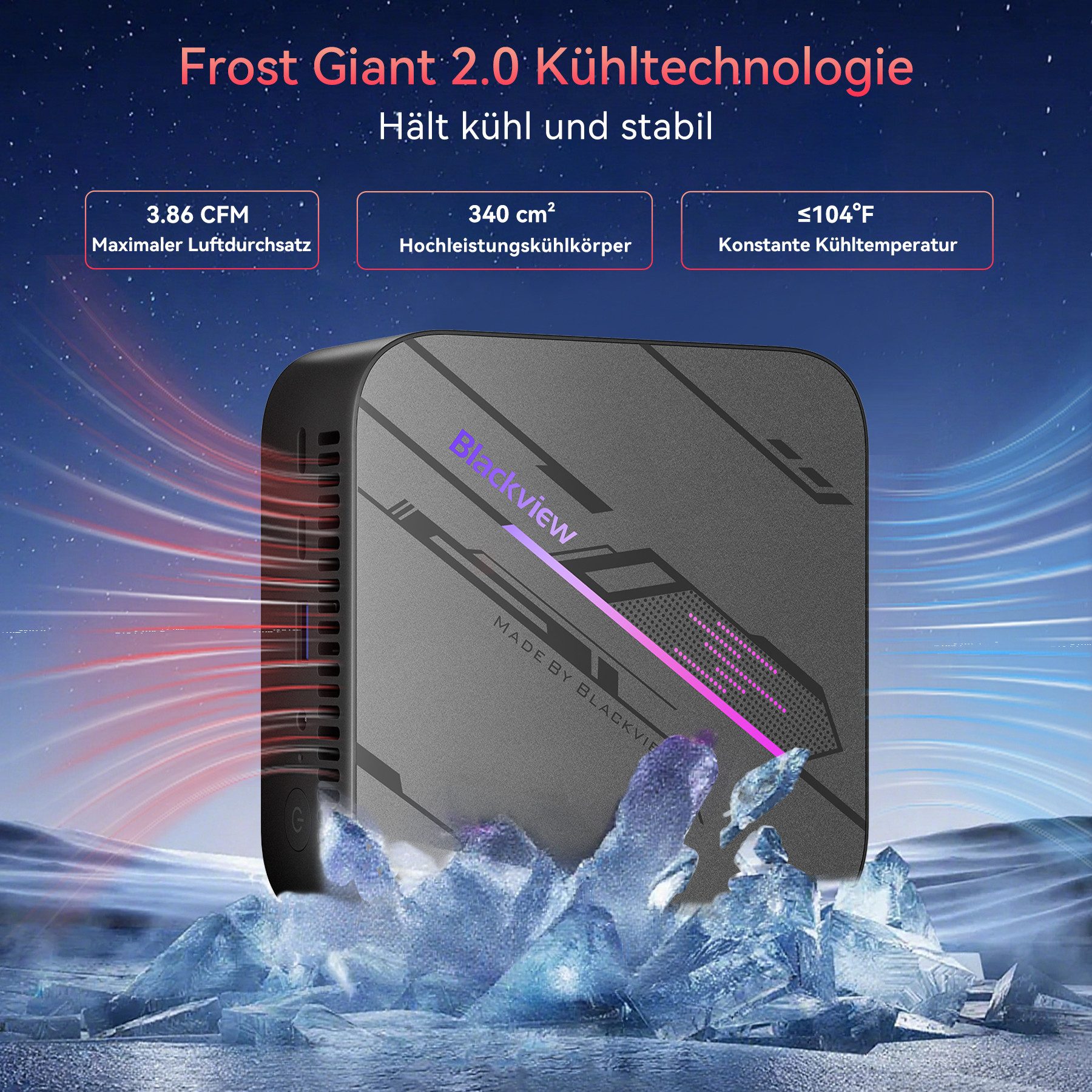 blackview MP100Pro AMD Ryzen 57430U(6C/12T), 16 GB DDR4 RAM, 512 GB SSD Mini-PC (AMD AMD Ryzen 5 7430U, 16 GB RAM, 512 GB SSD, Windows 11 Pro, 4K UHD/WiFi 6 gaming PC, HDMI Gigabit Ethernet)