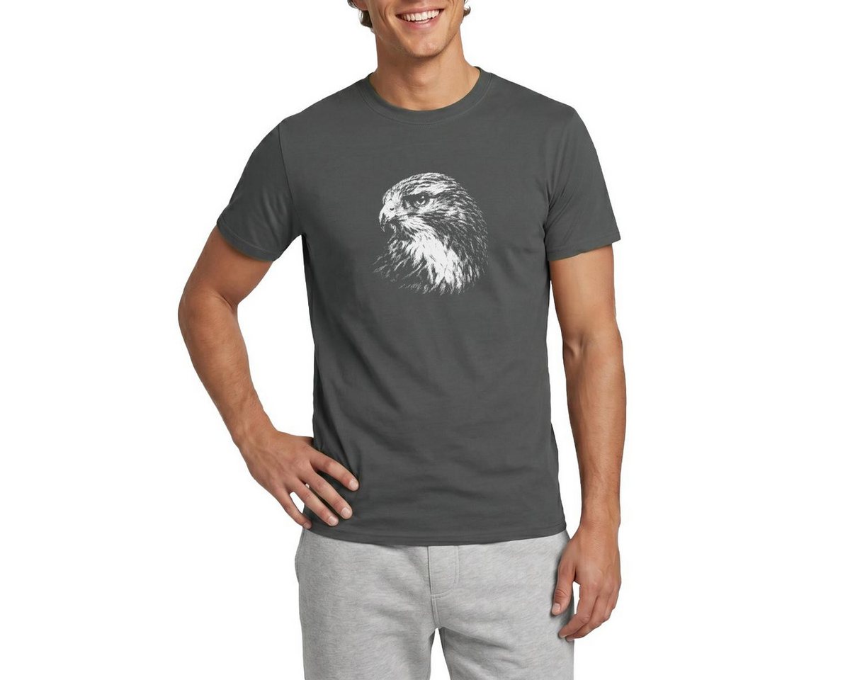 Spreadshirt T-Shirt Adler Kopf, Minimalistisches Adler Motiv Männer T-Shirt (1-tlg)