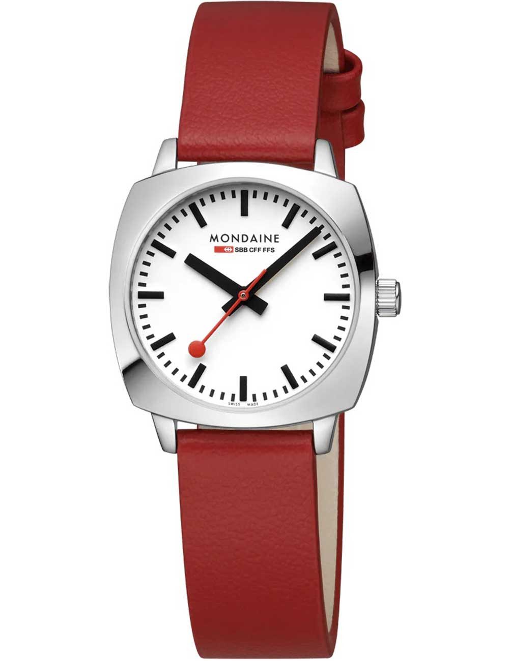 Quarzuhr Mondaine MSL.31110.LCV Damenuhr Petite Cushion 31mm 5ATM Mondaine MSL.31110.LCV Damenuhr Petite Cushion 31mm 5ATM