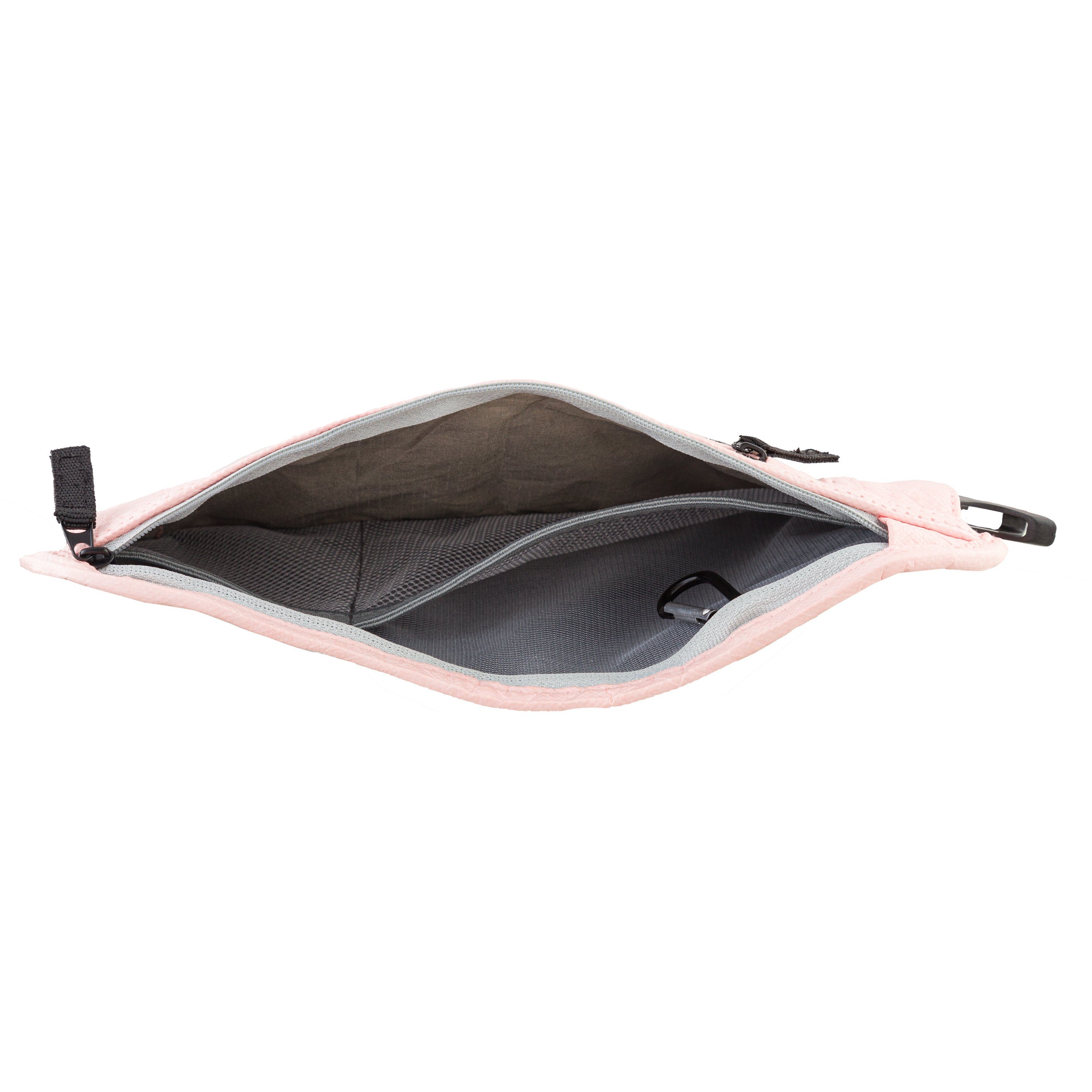 SAO ROQUE Bauchtasche Flache Damen Herren Bauchtasche, Diebstahlsicher RFID Schutz, Vegan, ultraflach, schweiß- und wasserfest, ultraleicht