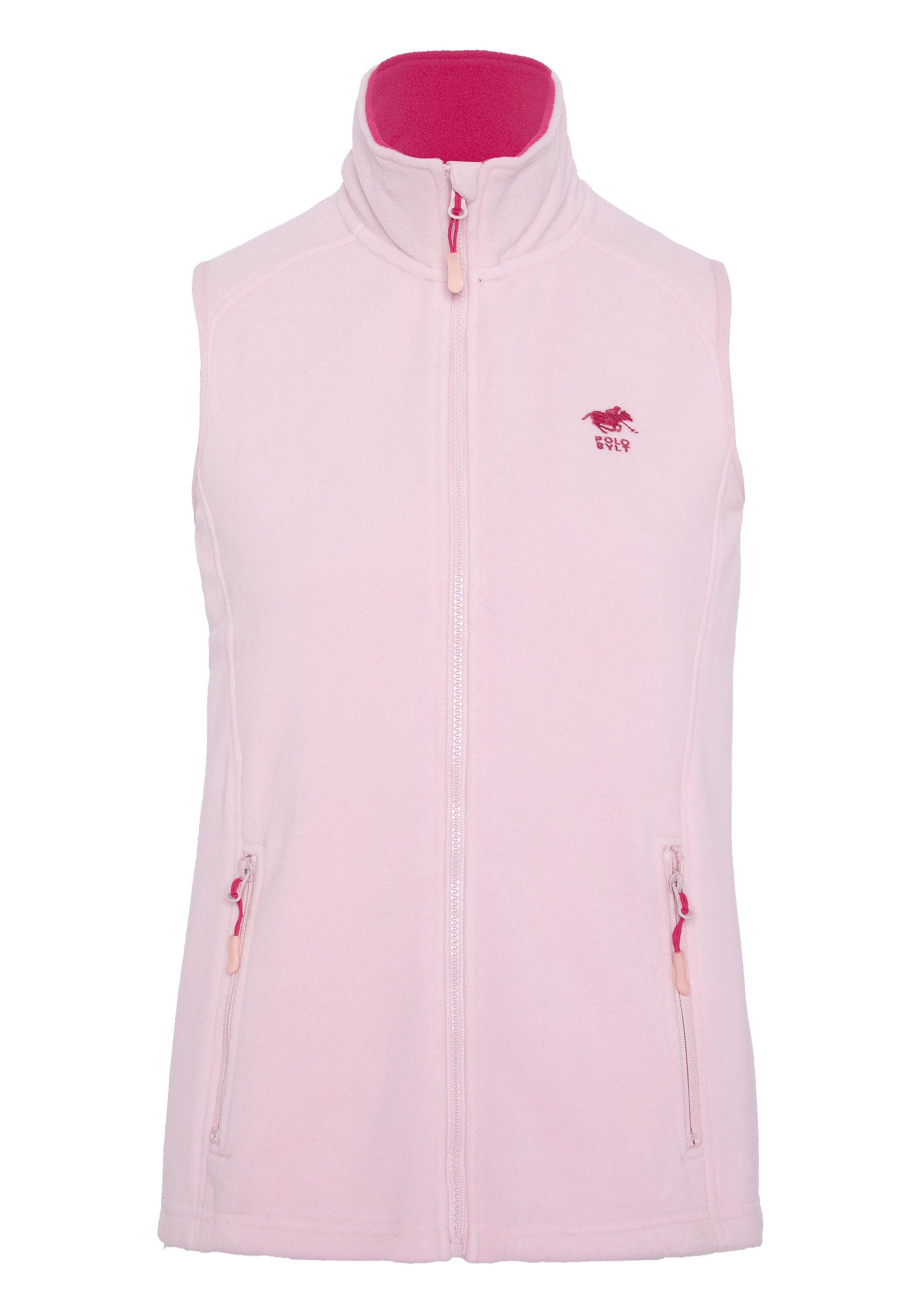 Polo Sylt Fleeceweste 13-2806 Lady Kinnschutz mit Frontreißverschluss Pink