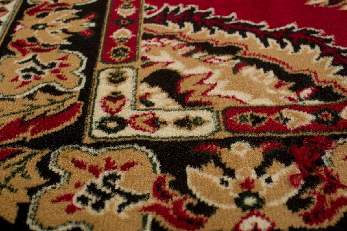 60 Orientteppich Rot, cm, Kurzflor 4493A-RED Fußbodenheizung, Mazovia, Allergiker / 100 geeignet, Pflegeleicht Rot Vintage Orientalisch x Wohnzimmerteppich Teppich Farbecht,