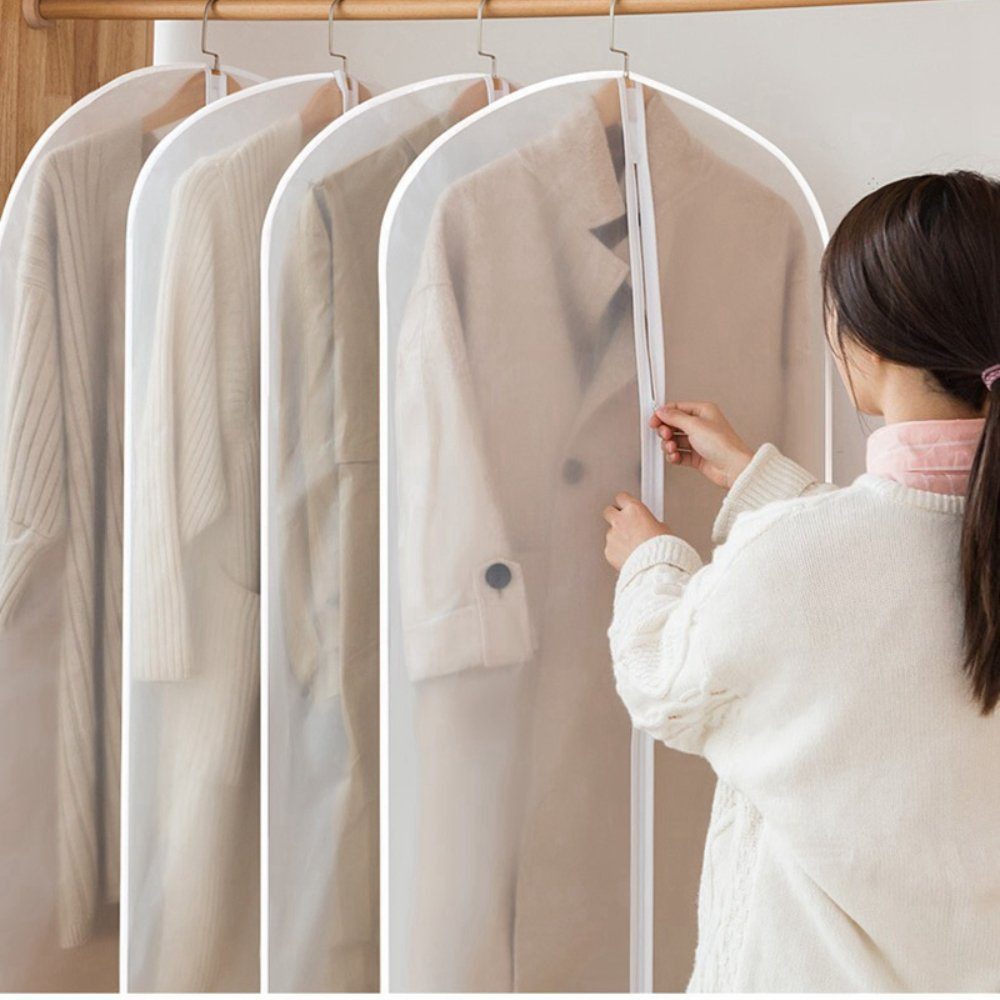 Blusmart Kleidersack Staubschutz für Kleidung, Kleidersack mit Reißverschluss (Hängende transparente Schutzhülle, 5 St., Langlebig, feuchtigkeits- und staubdich – Bild 4 von 4