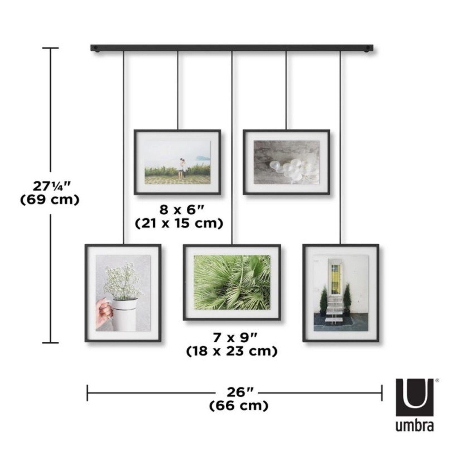Collage Bilderrahmen Umbra Exhibit 5er-Set schwarz Bilder-Display
