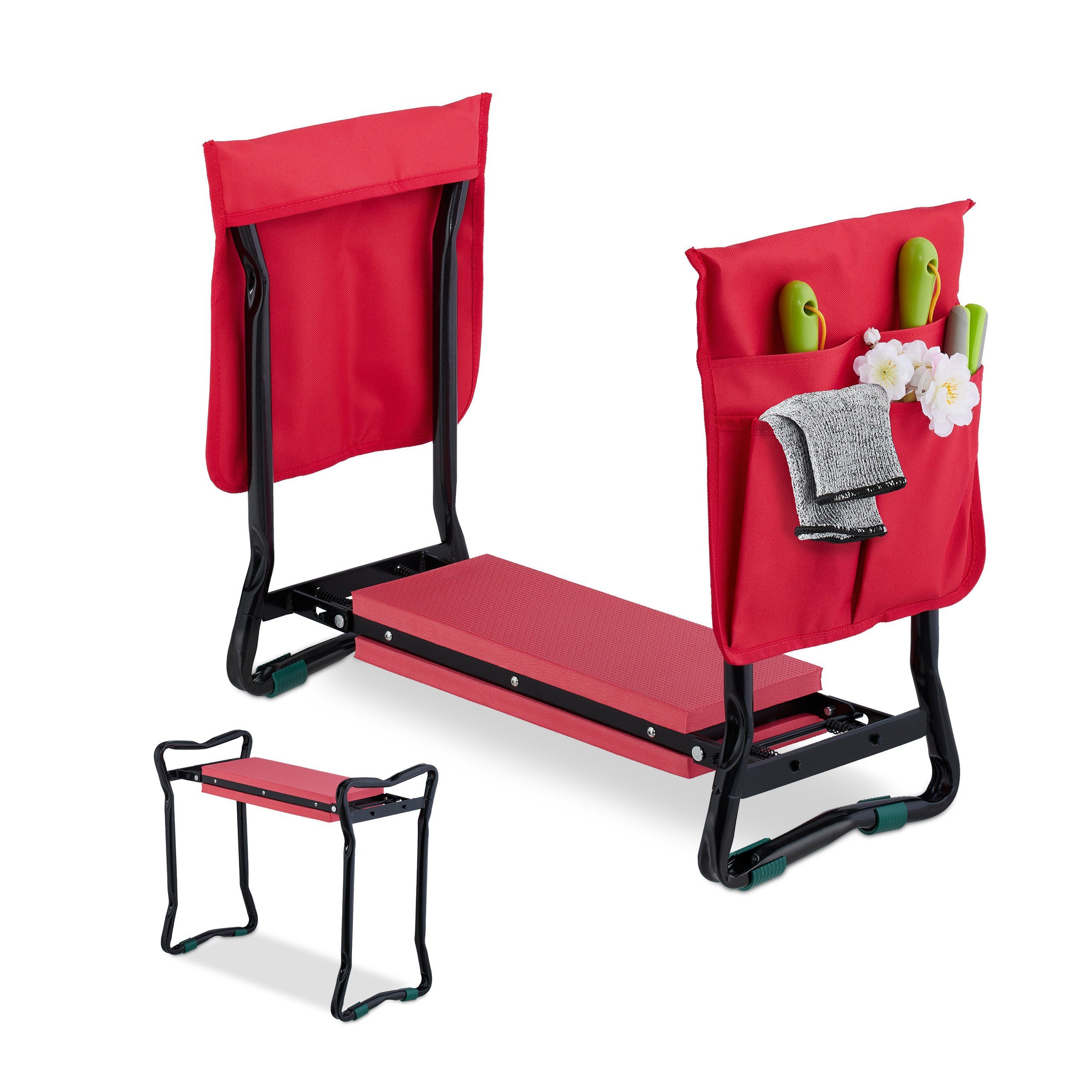 relaxdays Kniebank für Gartenarbeit, BxLxH: 65x32x50 cm,(3 St)
